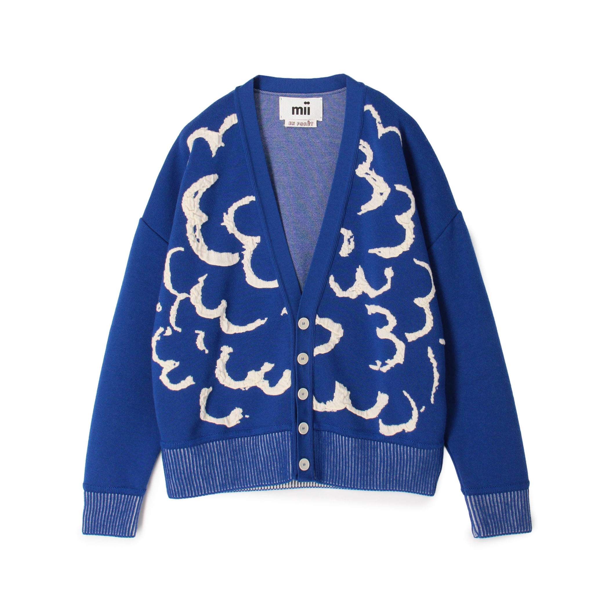 mii CARDIGAN BELIN knitted wool jacquard in boucle カーディガン
