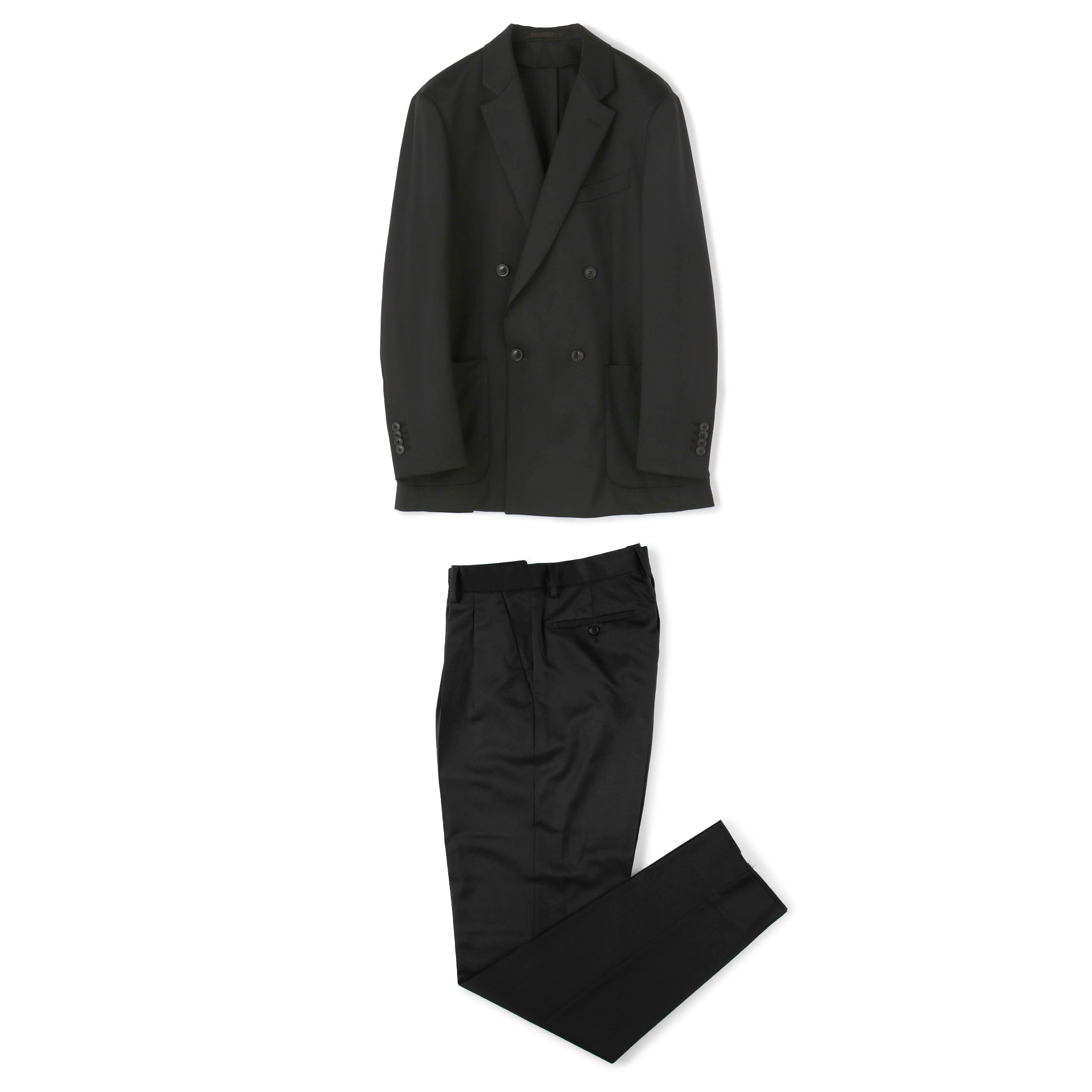 ストレッチウール 4Bダブルブレステッドスーツ Dormeuil 