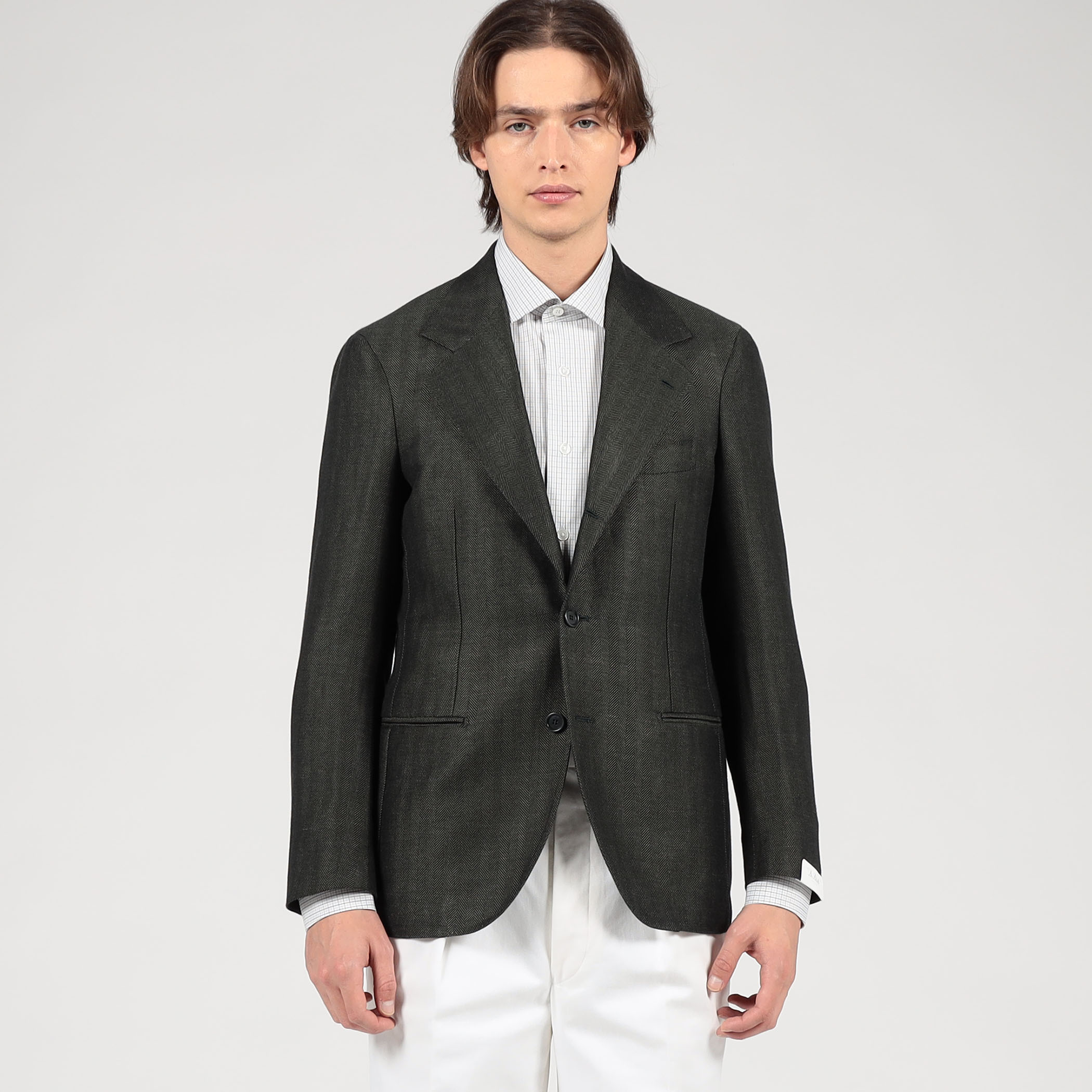 □【別注】De Petrillo リネンコットン シングルブレステッド3B