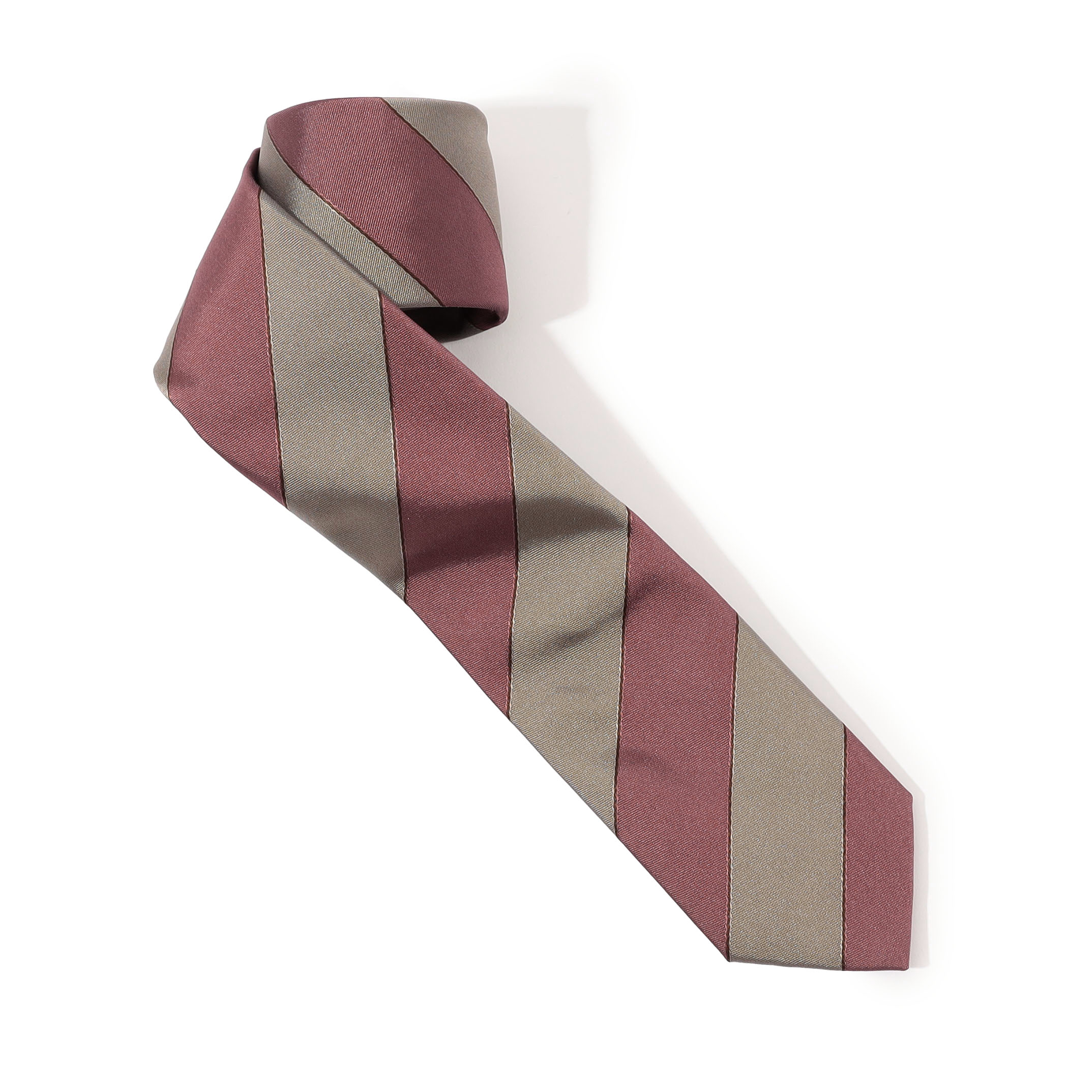 TOMORROWLAND シルク レジメンタルストライプ ナローネクタイ