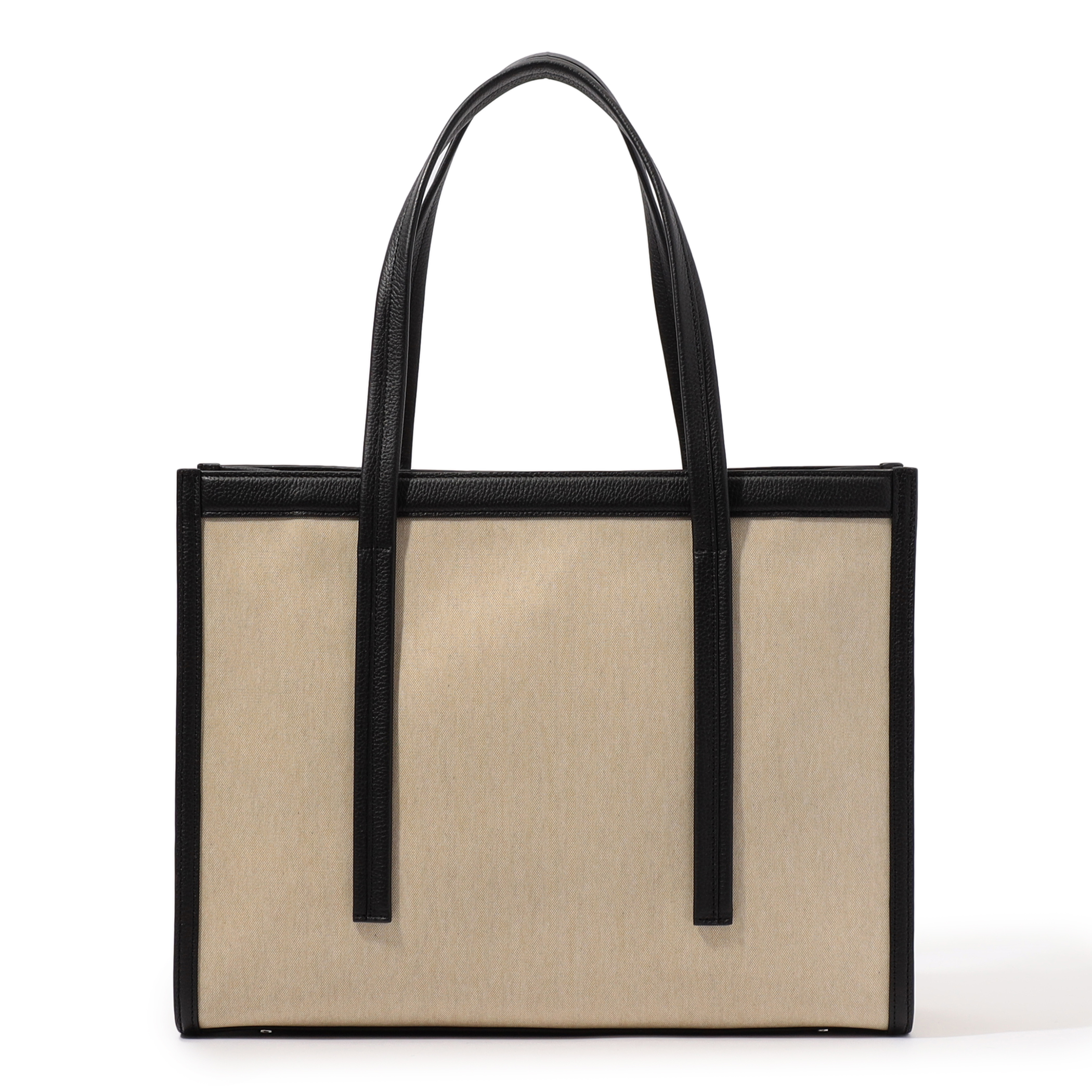 トートバッグ ベージュ/ tomorrowland TOMORROWLAND キャンバスレザーコンビ トートバッグ｜トゥモローランド