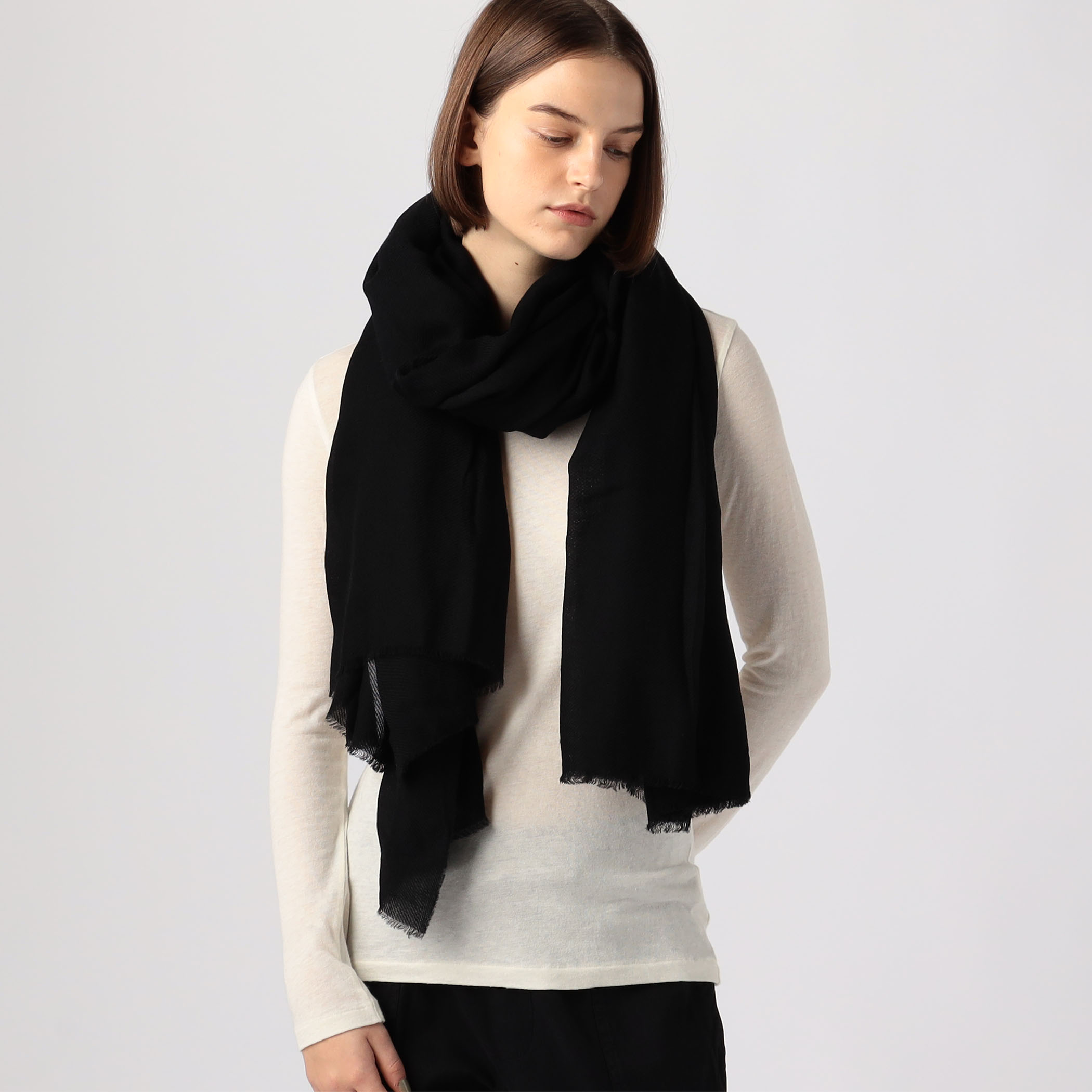 カシミヤウールストール SHIPS（シップス） マフラー ストール ウール カシミヤ ウォッシャブル