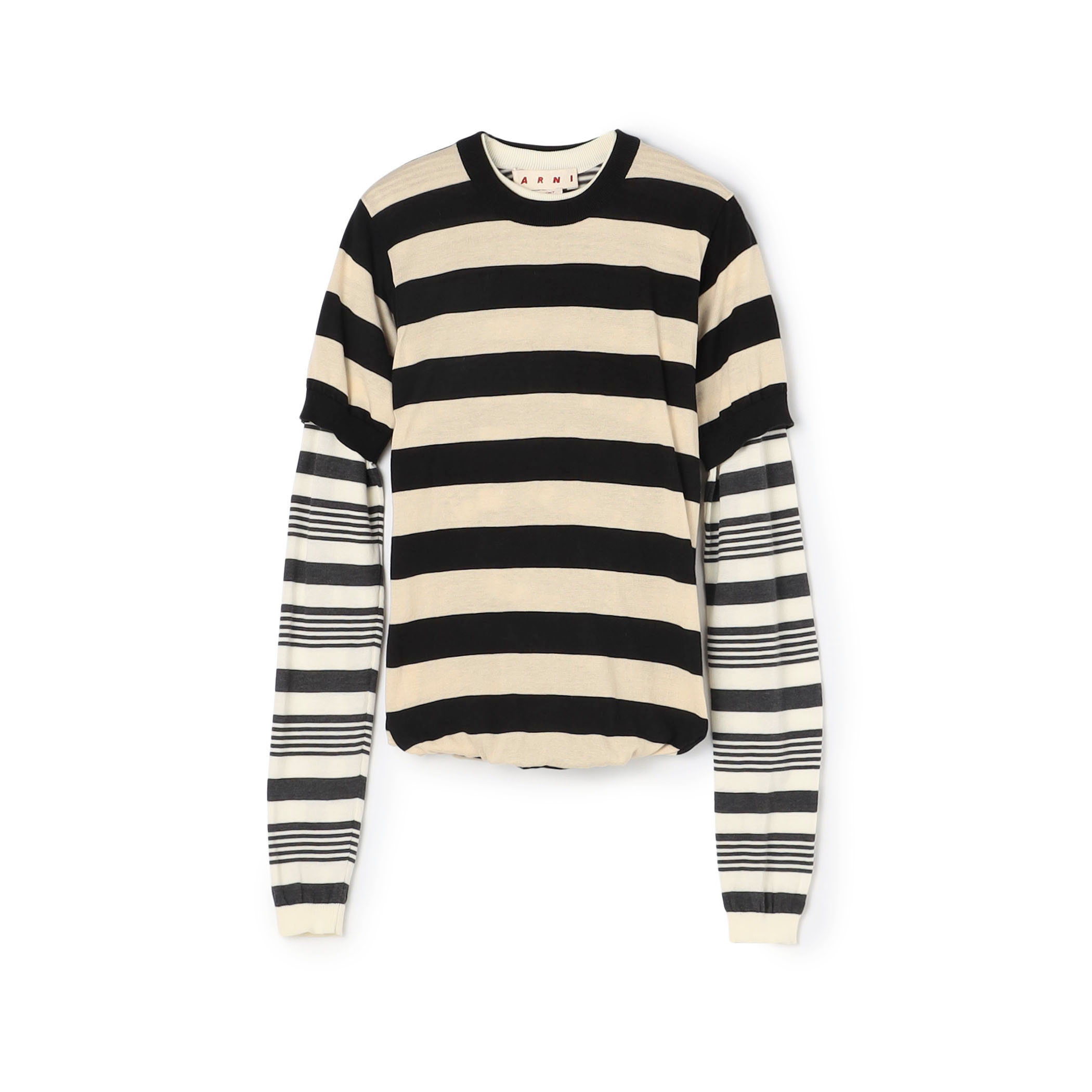 MARNI ROUNDNECK ボーダートップス