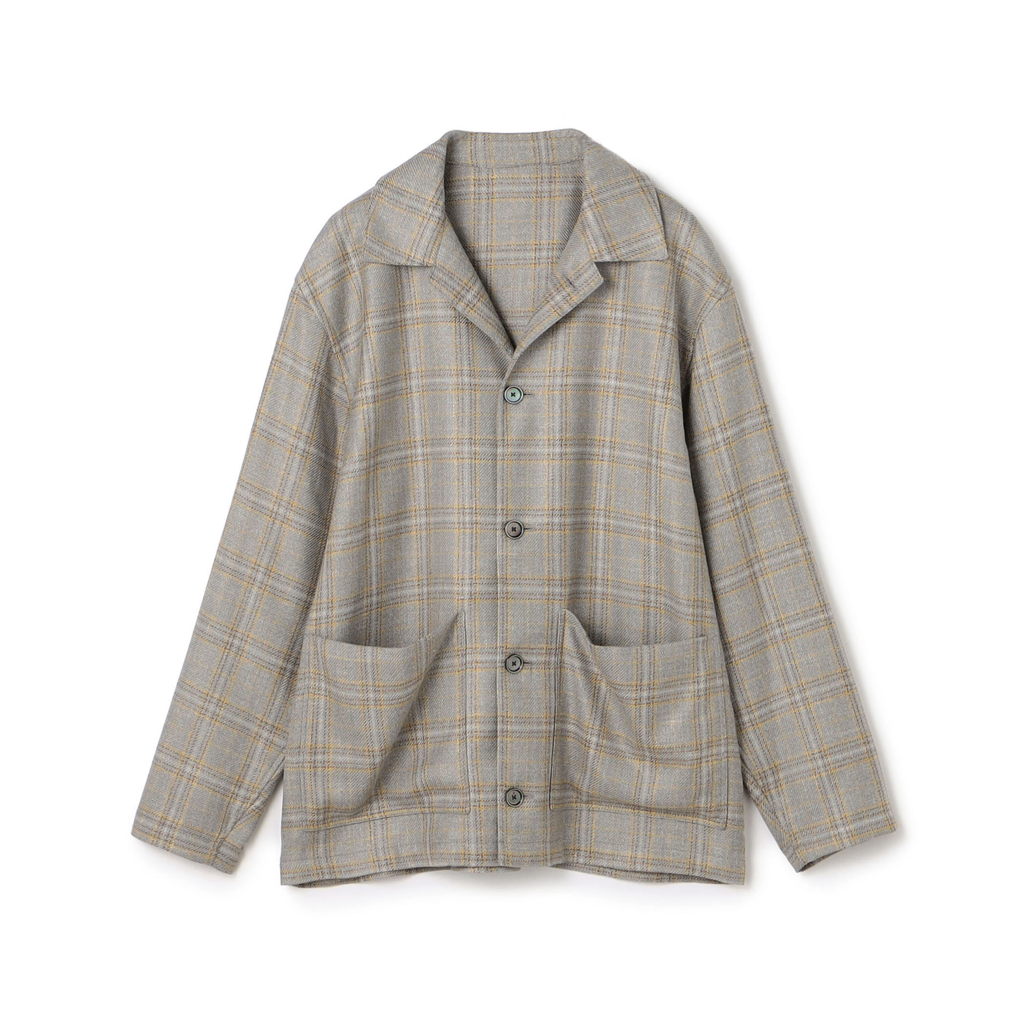 【別注】CARUSO ウールシルクリネン オーバーシャツ