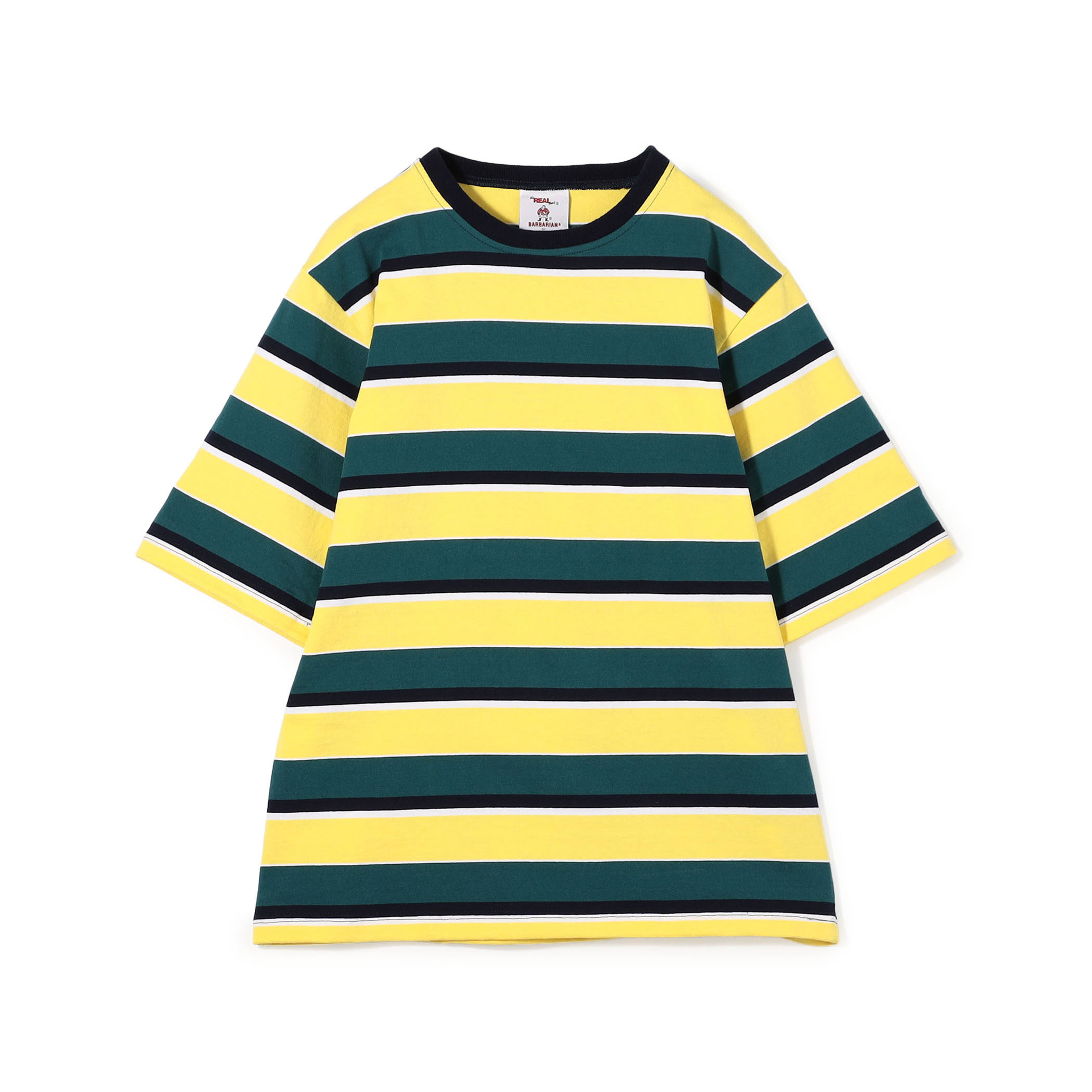 【別注】BARBARIAN コットンボーダー ハーフスリーブ クルーネックカットソー