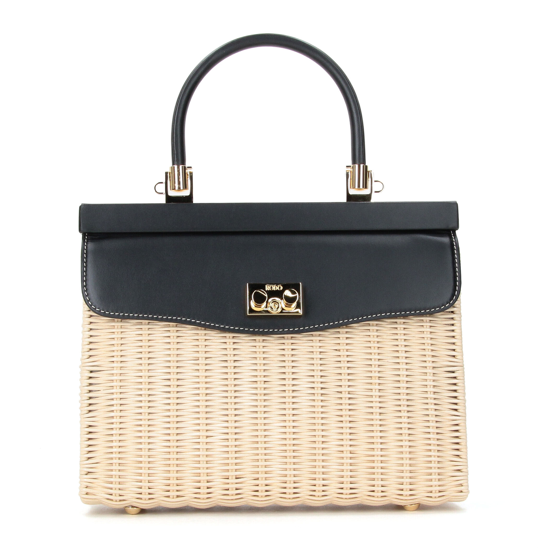 RODO RATTAN M ハンドバッグ