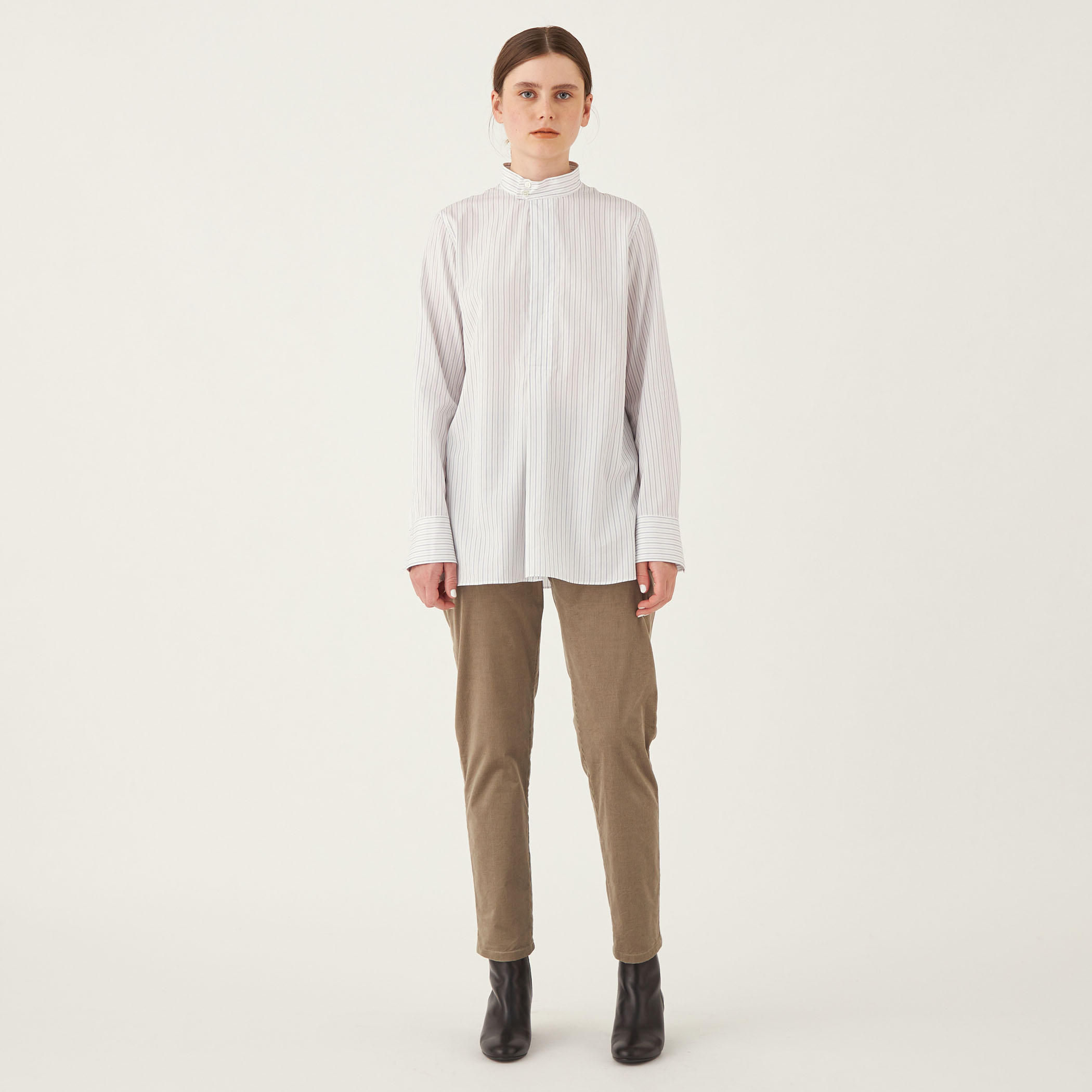 ギャルリーヴィー トゥモローランド 23SS スタンドカラーシャツ F フレンチリネン スタンドカラーシャツ | GALERIE VIE (Women