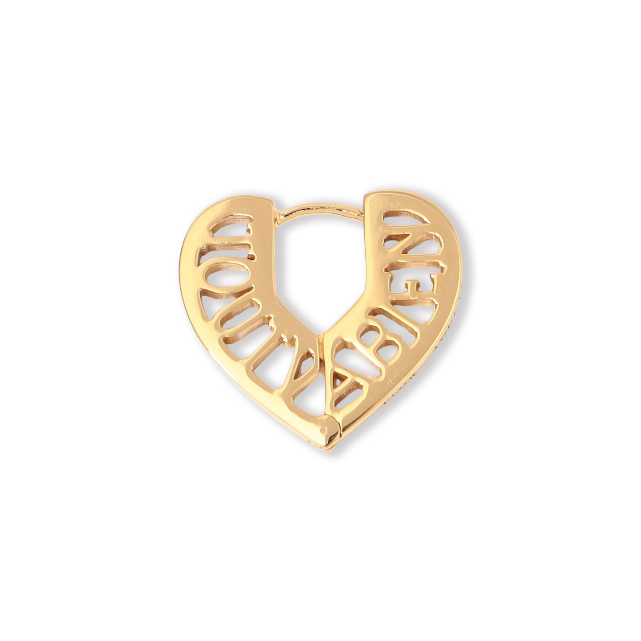 PLOW Lettering heart ピアス