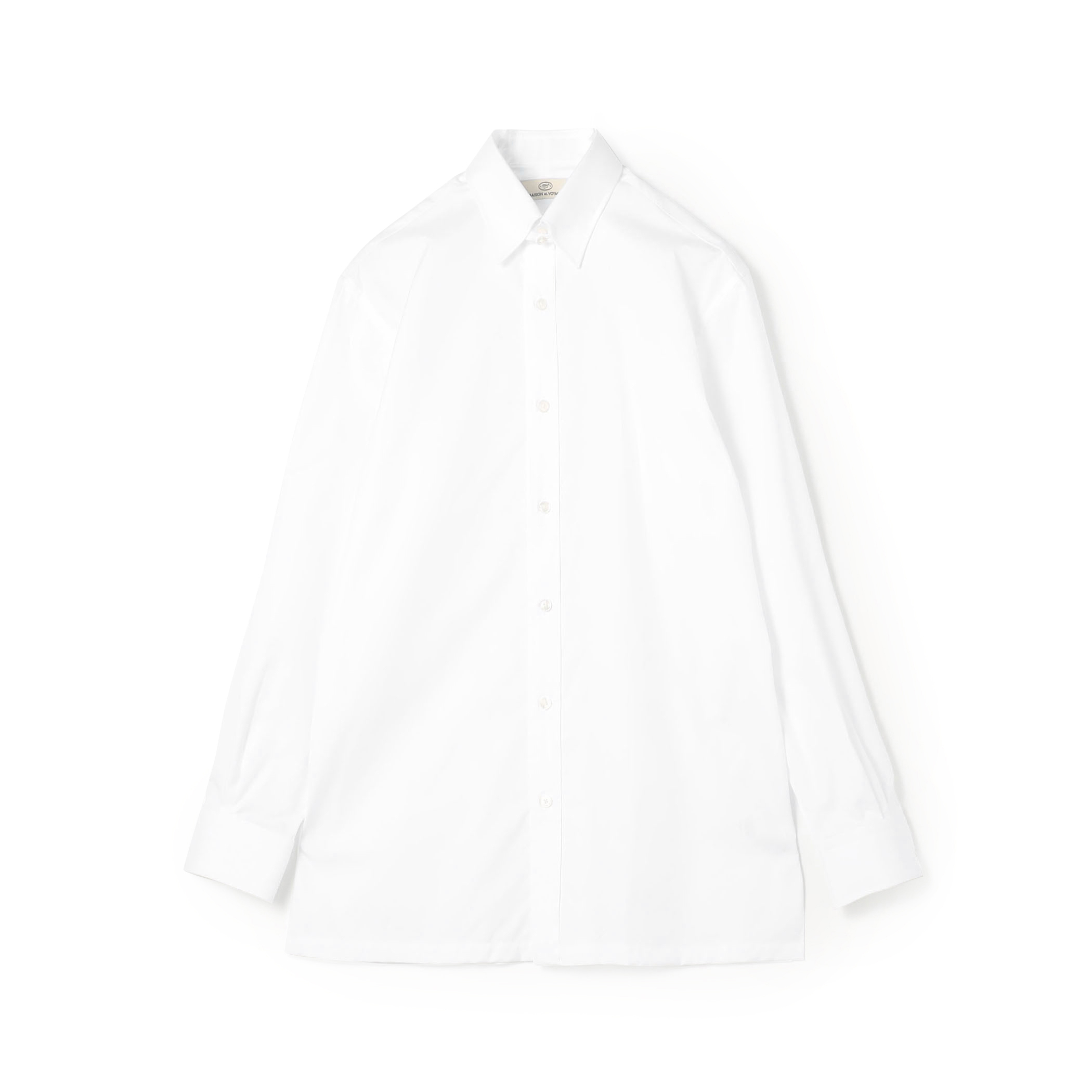 MAISON et VOYAGE 長袖ラウンドカラーシャツ Sサイズ 140/2コットンツイル タブカラーシャツ THOMAS MASON