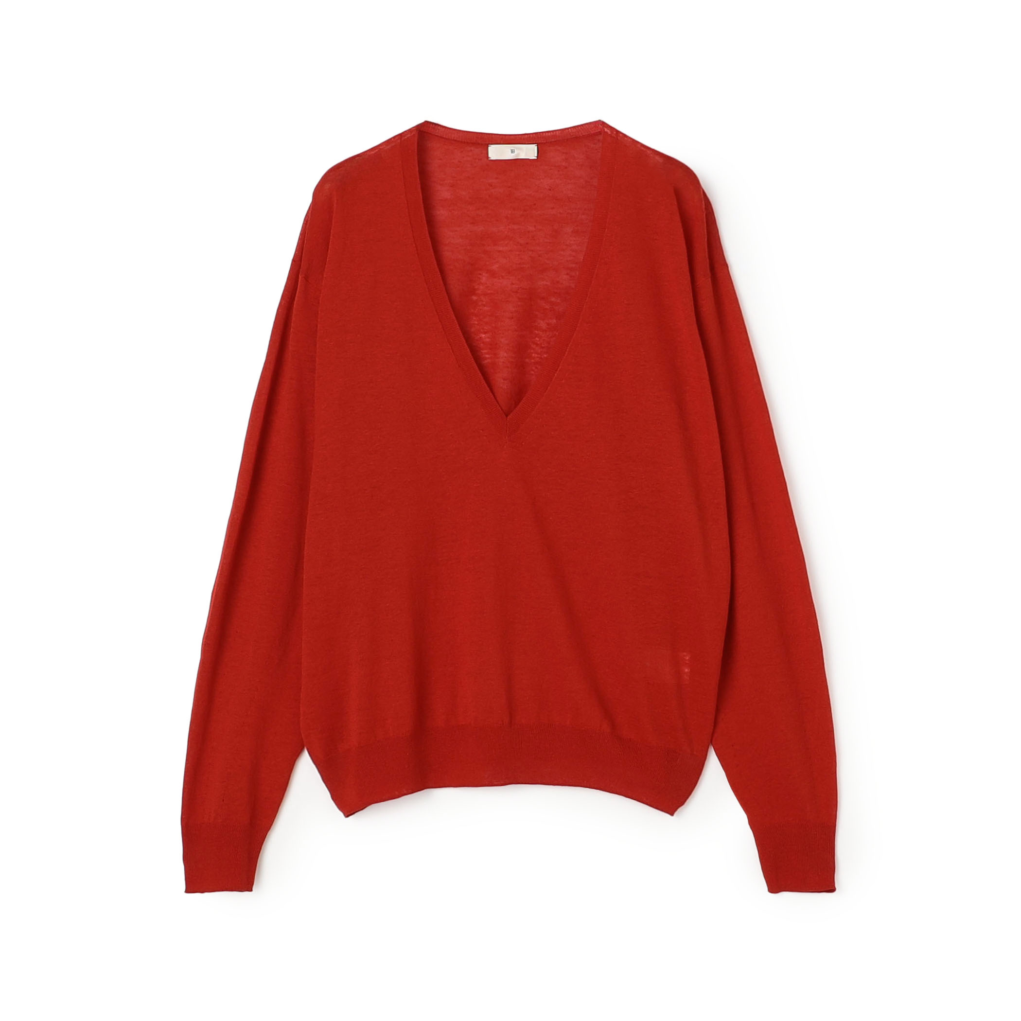 リネンコットン Vネックプルオーバー