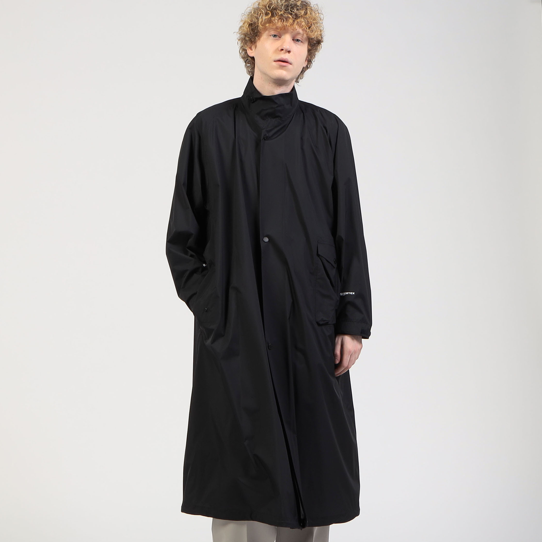 即完売HYKE PERTEX MILITARY COAT NAVY 4-