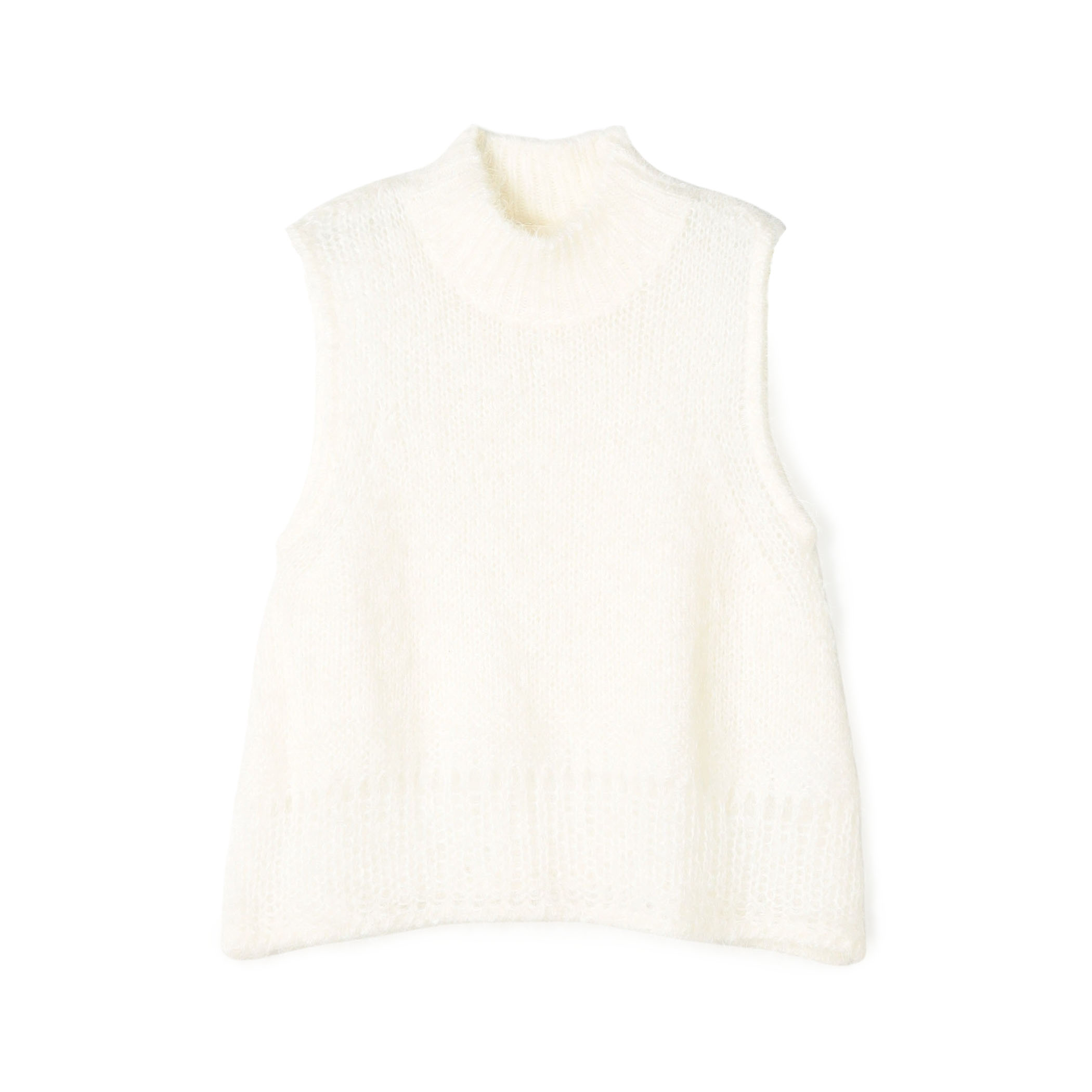 モヘヤシルクファー ハイネックベスト