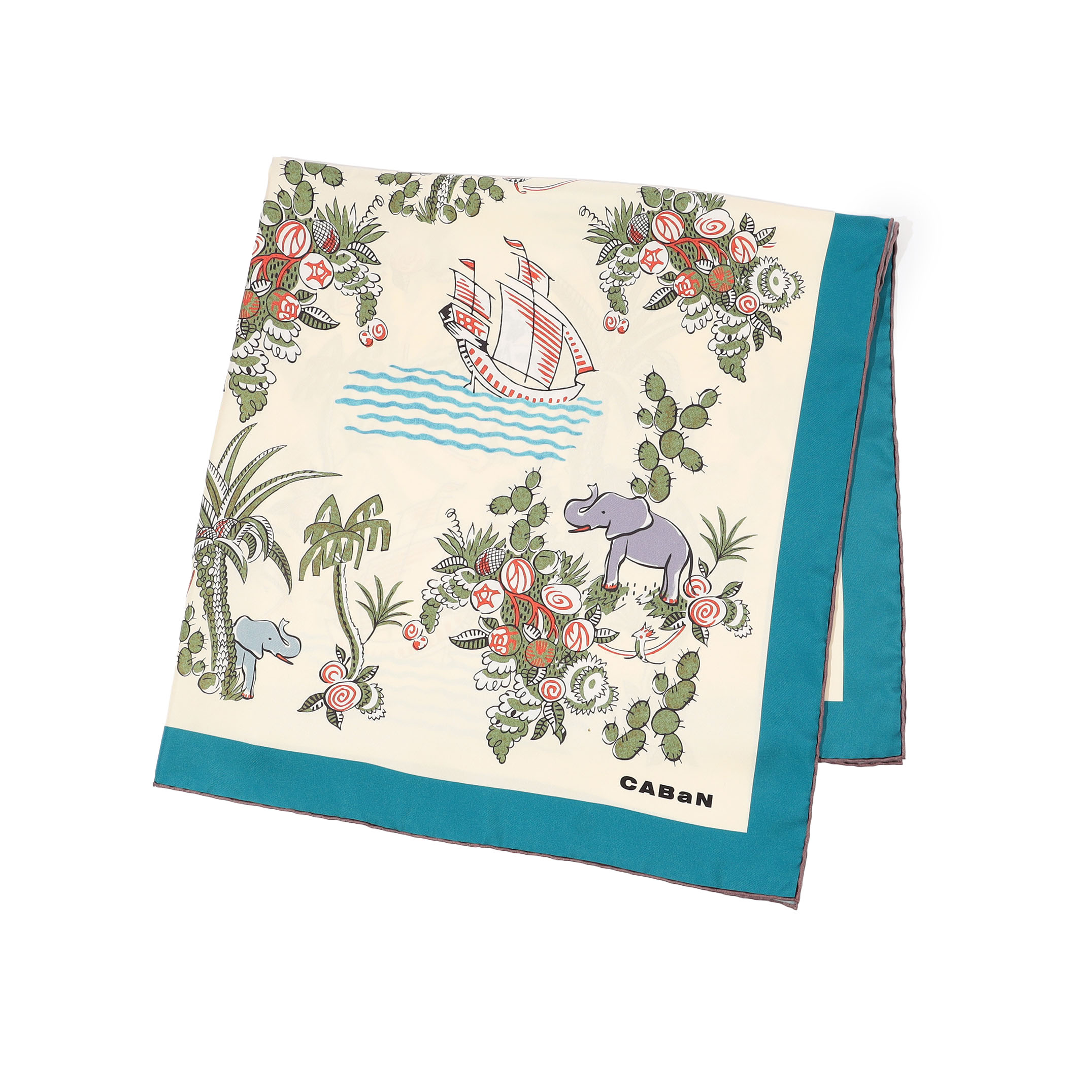 Zoo シルクプリントスカーフ