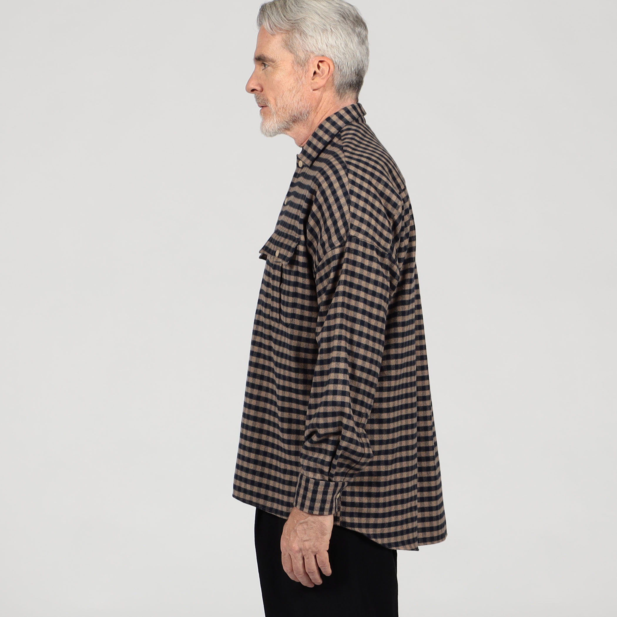 別注】GUY ROVER コットンフランネル オーバーシャツ