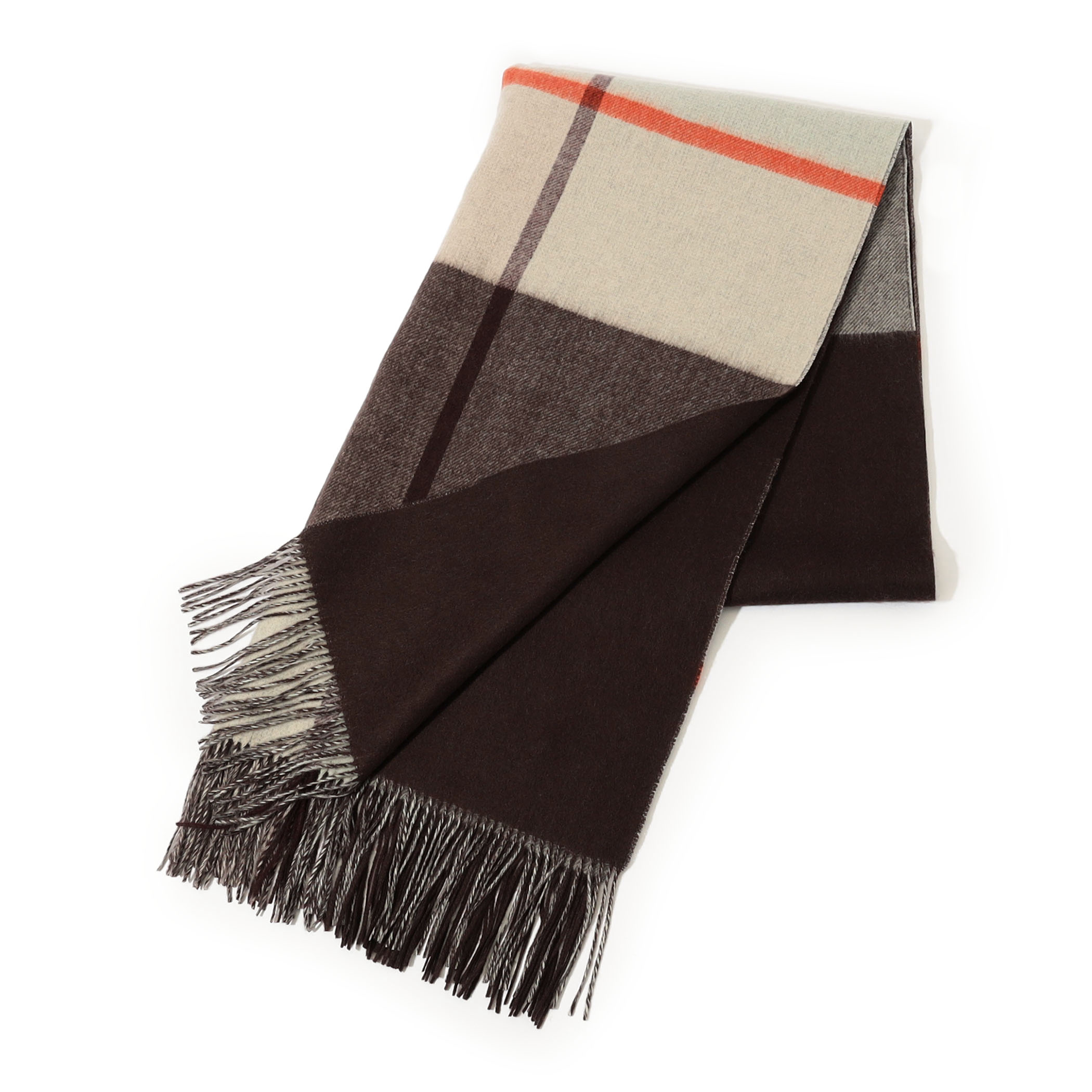 TOMORROWLAND カシミヤ ダブルフェイス チェックストール