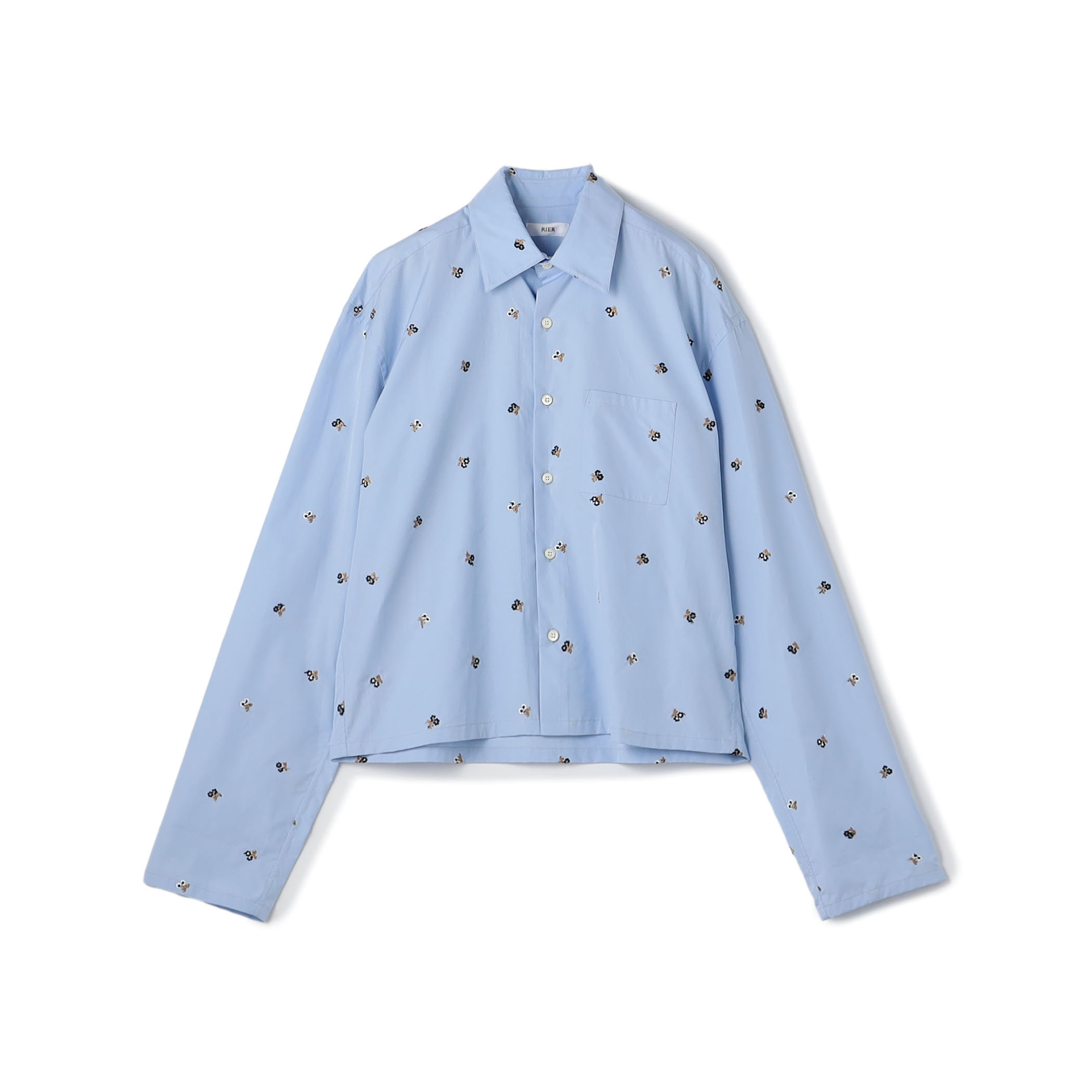 RIER SHIRT MINI コットン エンブロイダリーシャツ