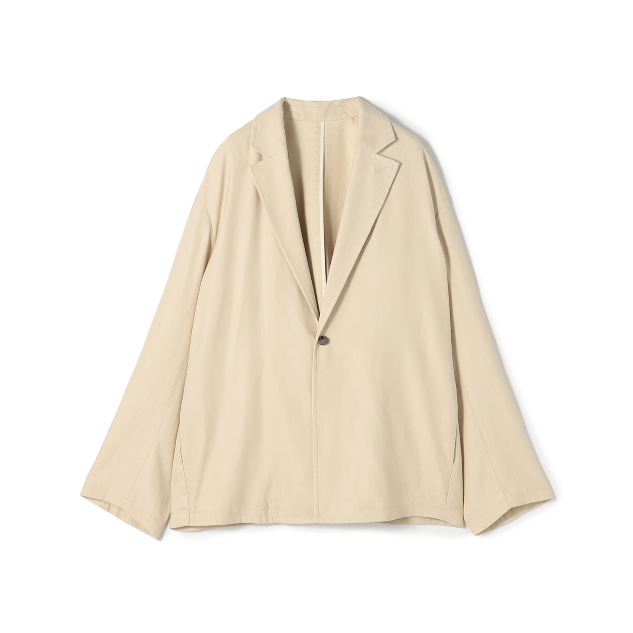 レーヨンリネンストレッチ ドロップショルダージャケット