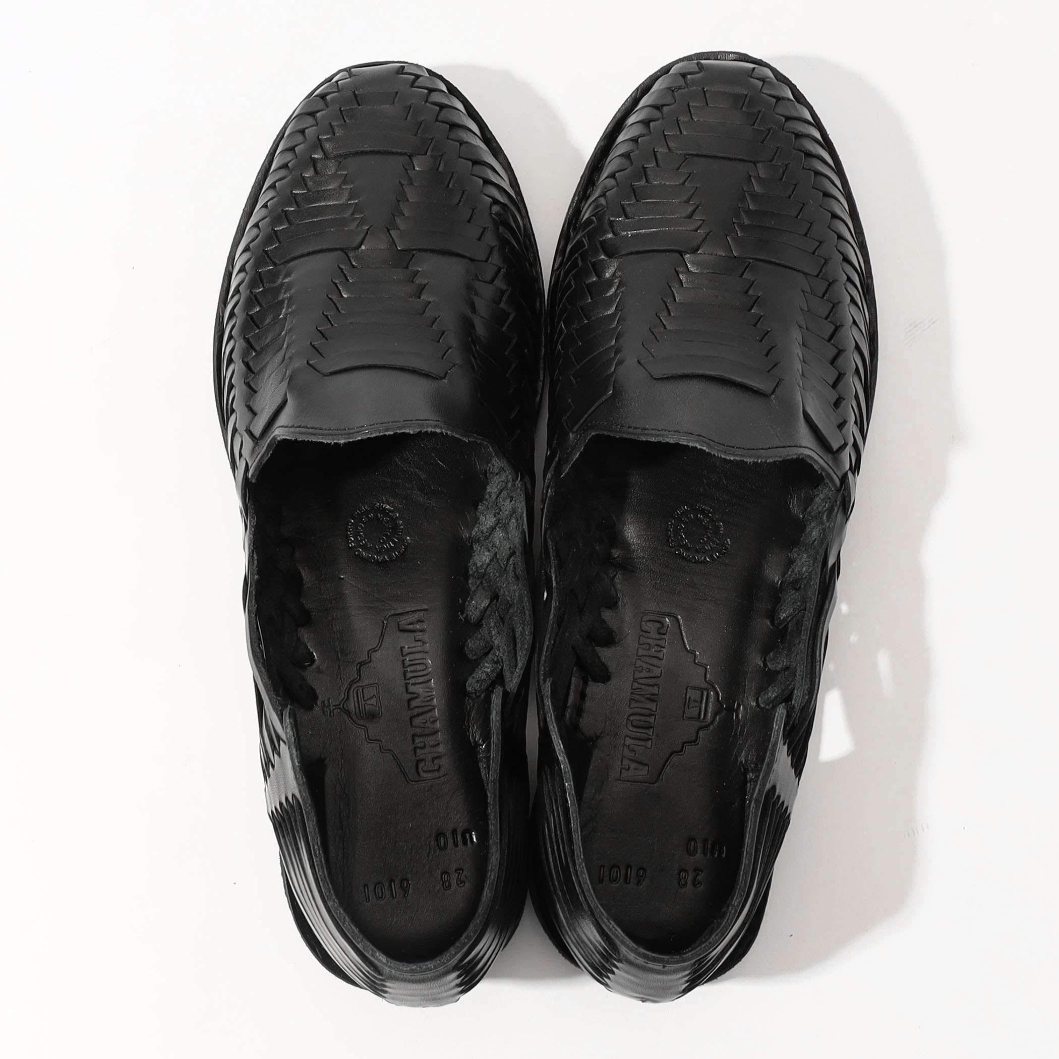 CHAMULA メキシカンサンダル(スリッポン) BLACK 27cm CHAMULA レザースリッポンサンダル Corbusier｜ MARcourt ONLINE