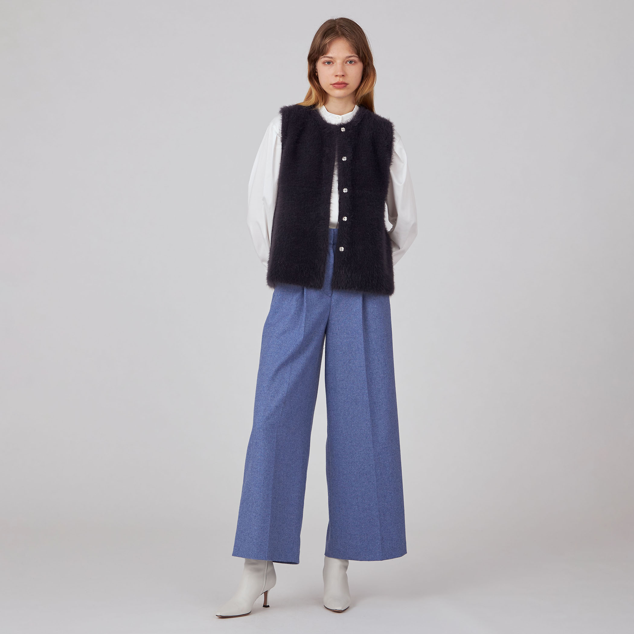 美品　Ballsey トゥモローランド　フェザーヤーン ペプラムベスト □フェザーヤーン ペプラムベスト｜トゥモローランド 公式通販