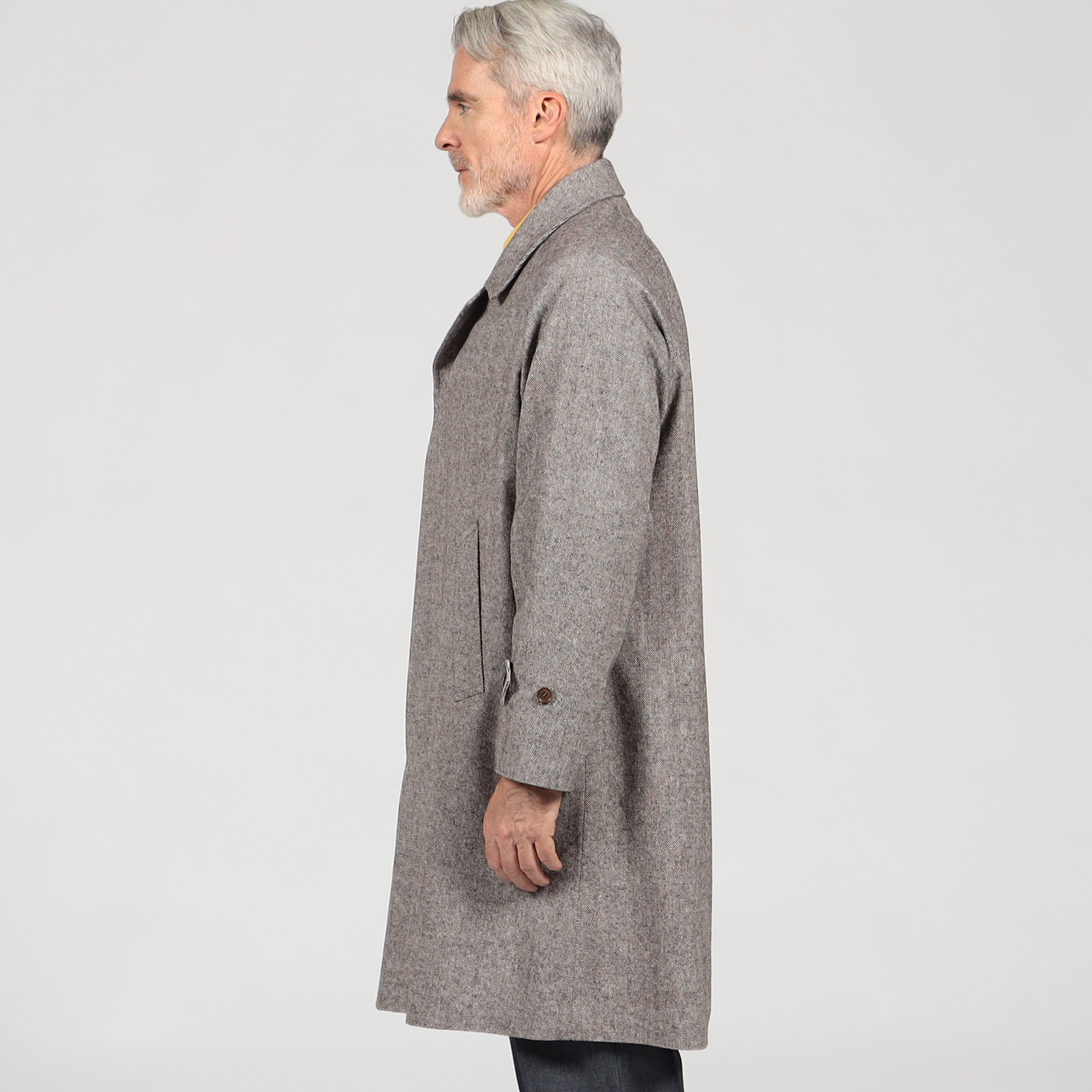 別注】De Petrillo ウールシルクナイロン バルカラーコート