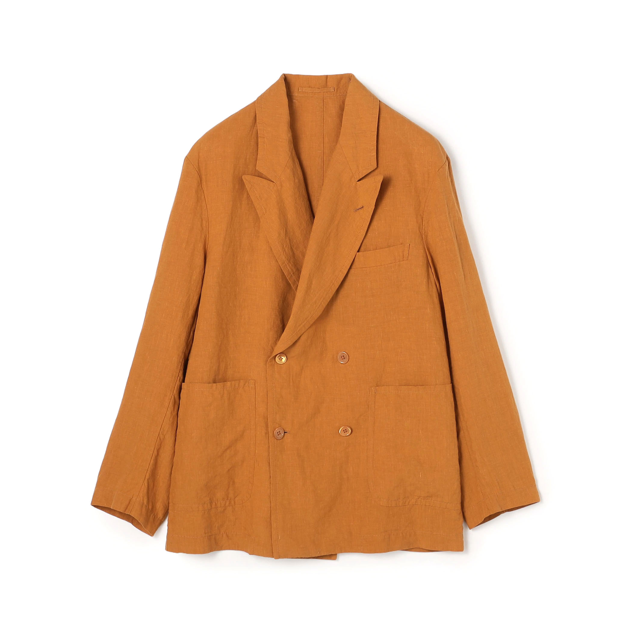 80リネン ダブルブレステッド4Bジャケット