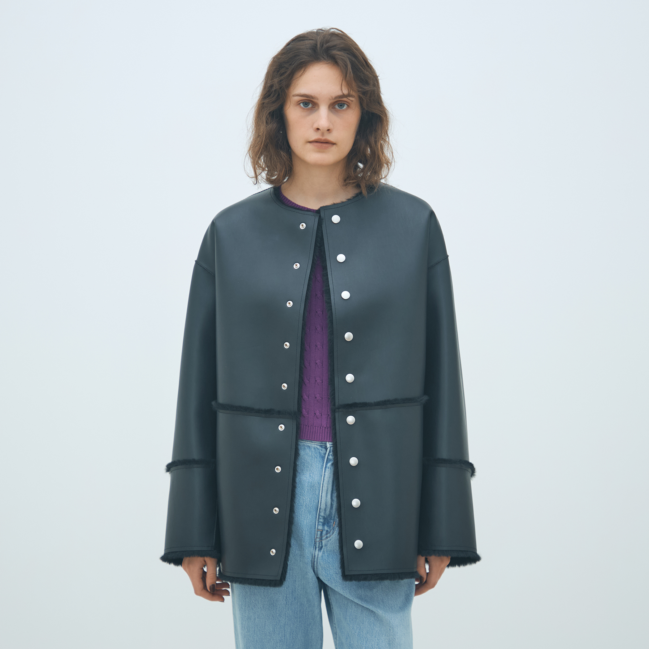 フェイクムートン リバーシブルショートコート｜トゥモローランド 公式通販