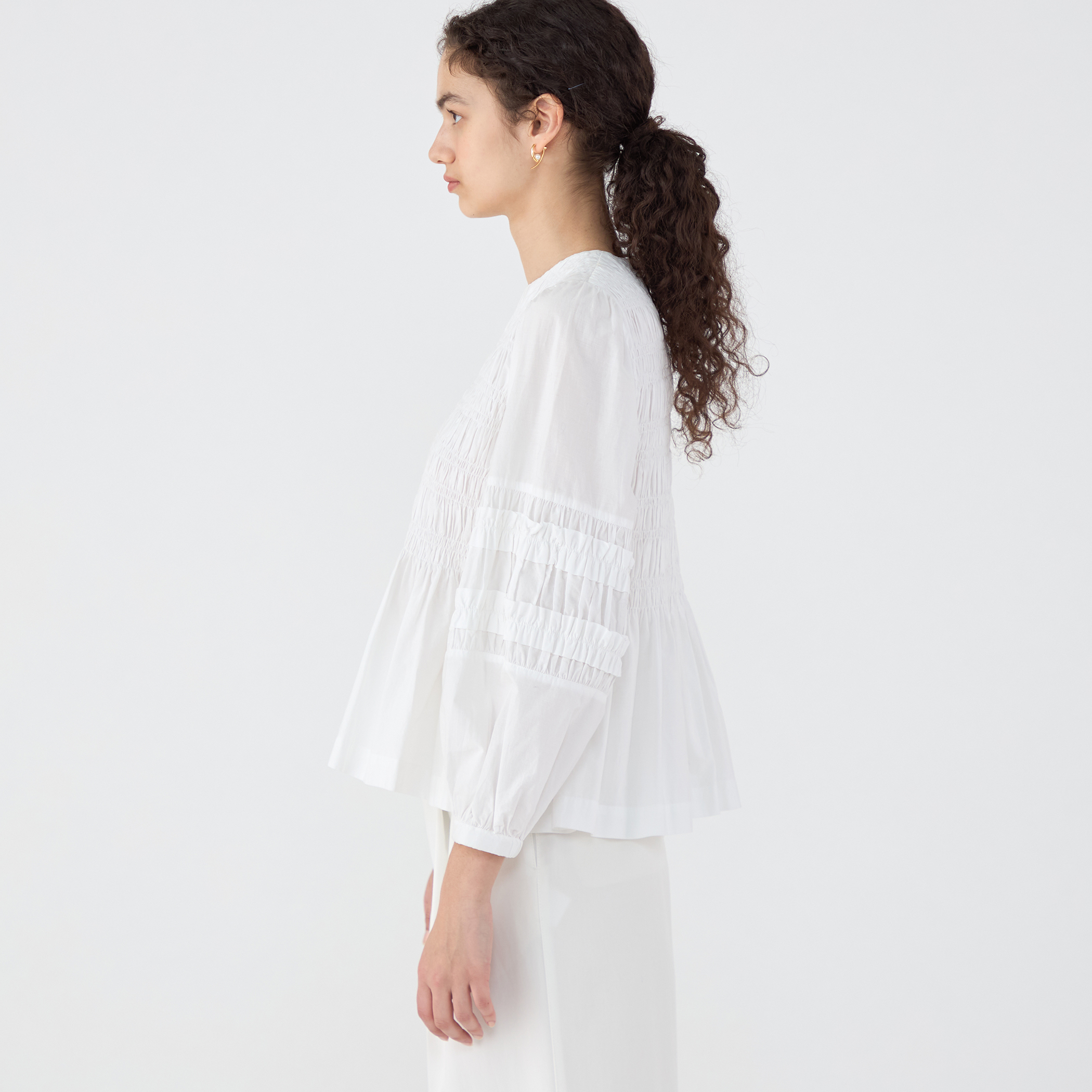 別注】ne Quittez pas BLACK FINE POPLIN シャツ