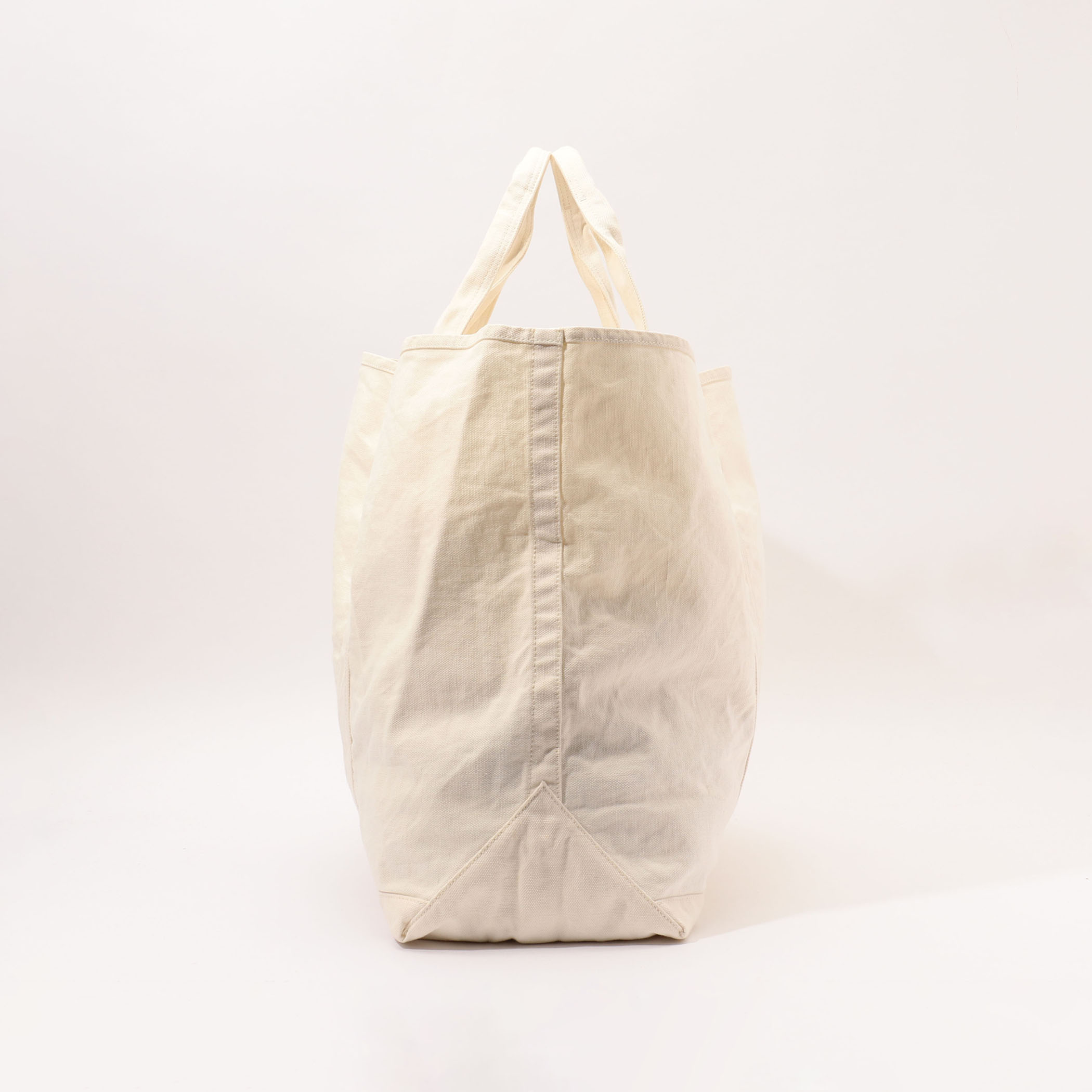 【新品未使用】JAMES PERSEトートバッグリバーシブル仕様　グレー　希少❗️ コットンリネンキャンバストートバッグ LARGE AMF0016