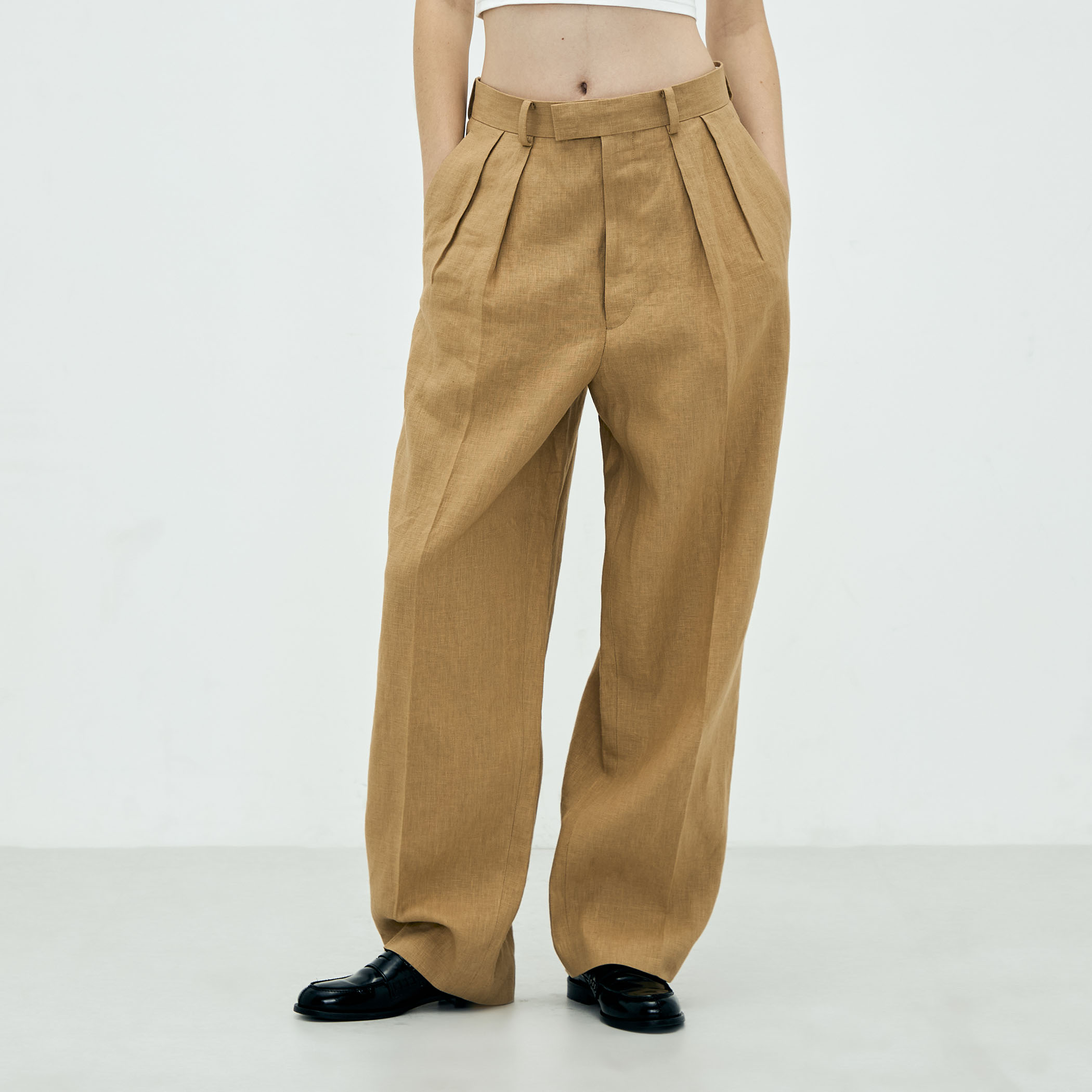 edition pourell リネン タックパンツ｜トゥモローランド 公式サイト