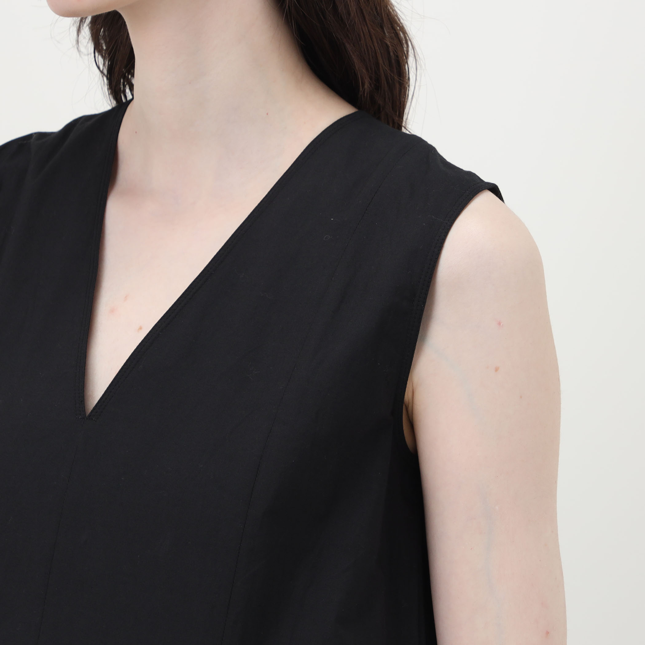 別注】ne Quittez pas BLACK ORGANZA COMB ノースリーブ ロング