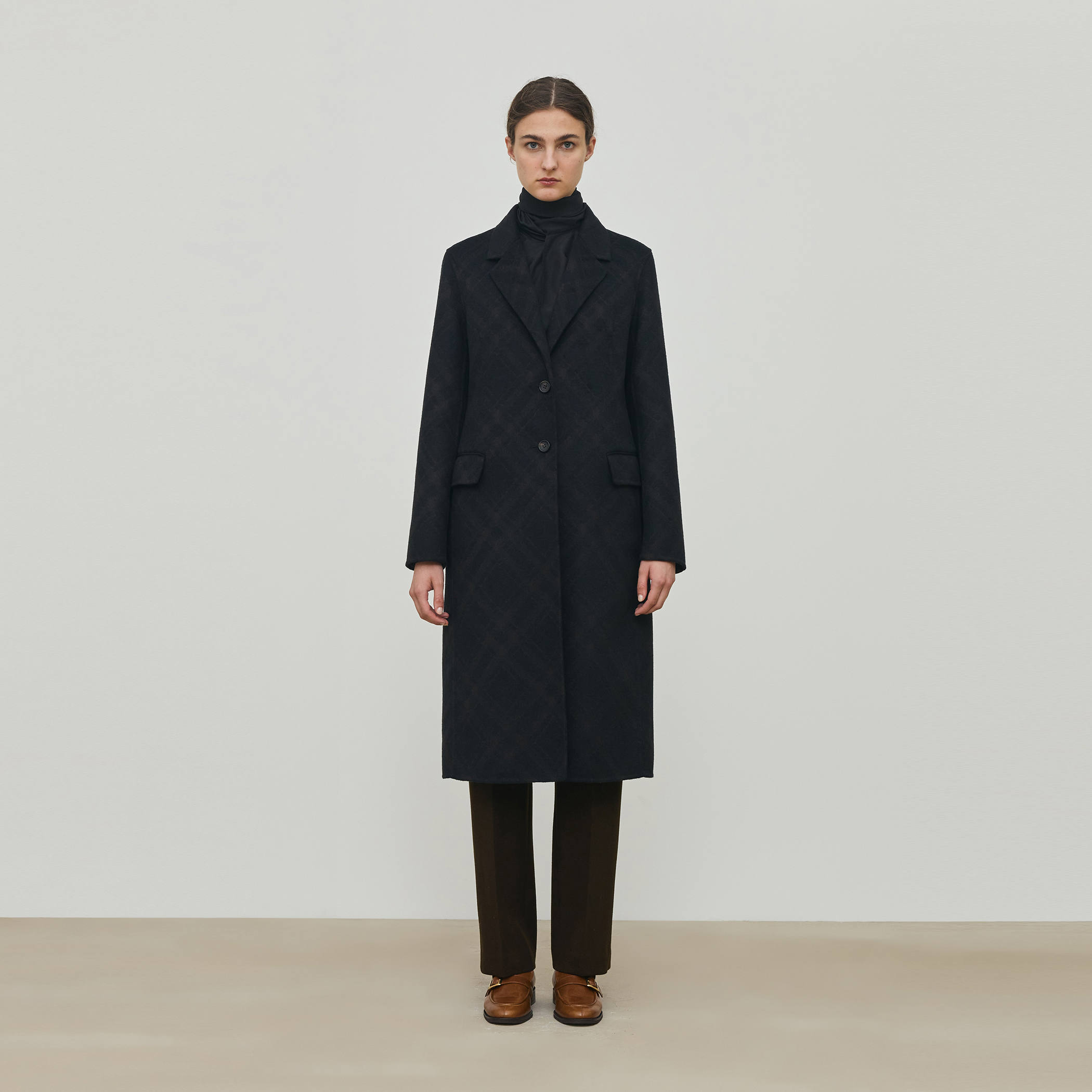 トゥモローランド ダブルチェスターフィールドコート セール】 Super180'sウールメルトン ダブルブレストチェスター