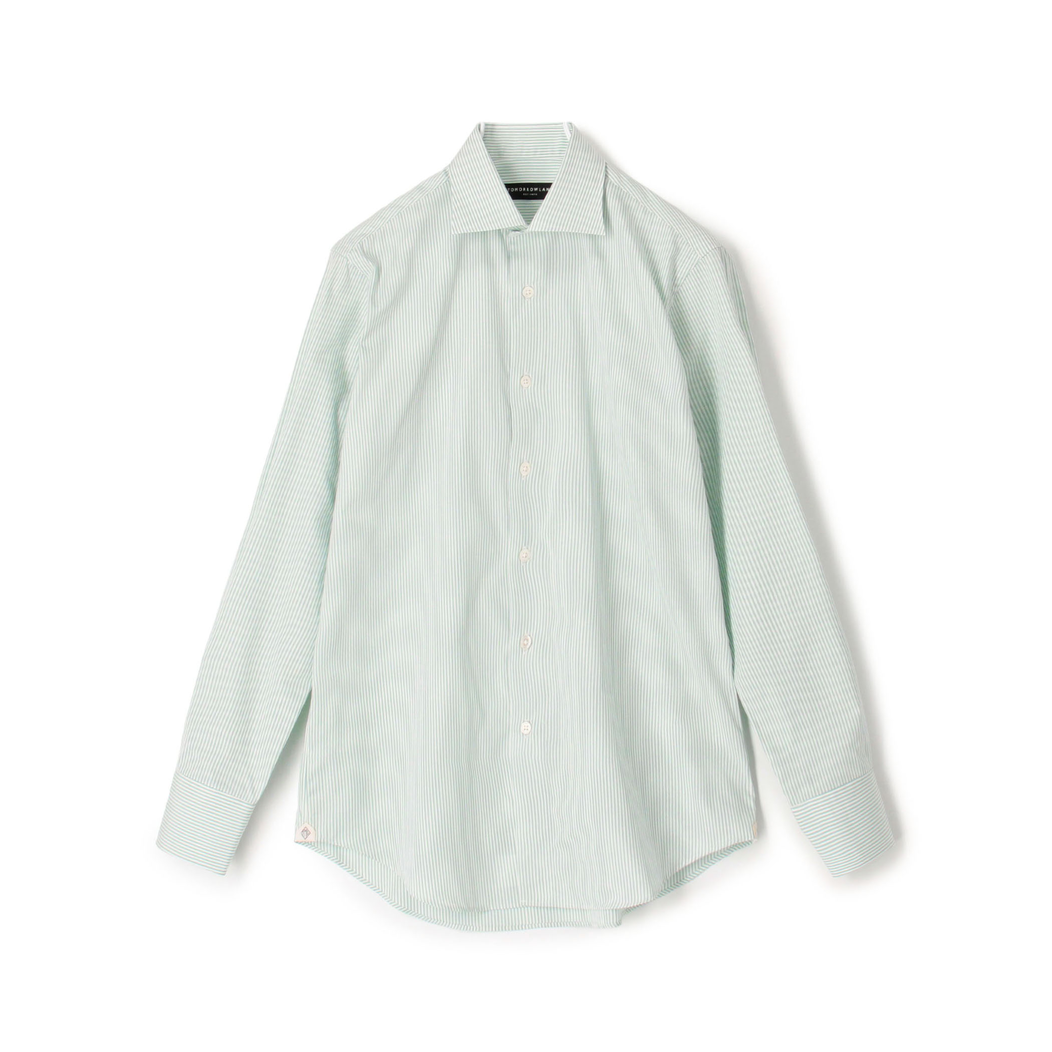 ■120/2コットン キャンディストライプ  レギュラーカラー ドレスシャツ