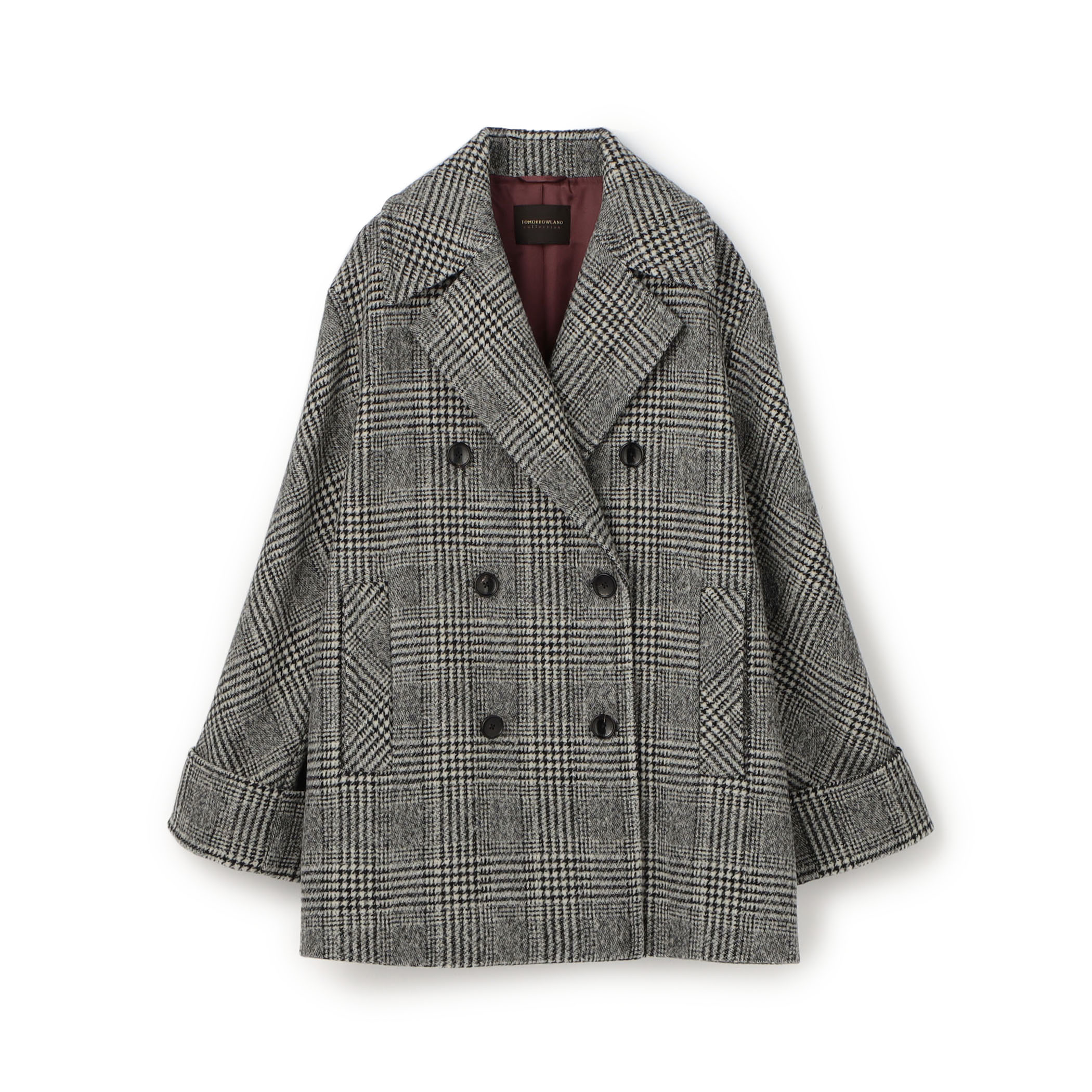 【WEB先行予約】カシミヤグレンチェック ダブルブレストコート