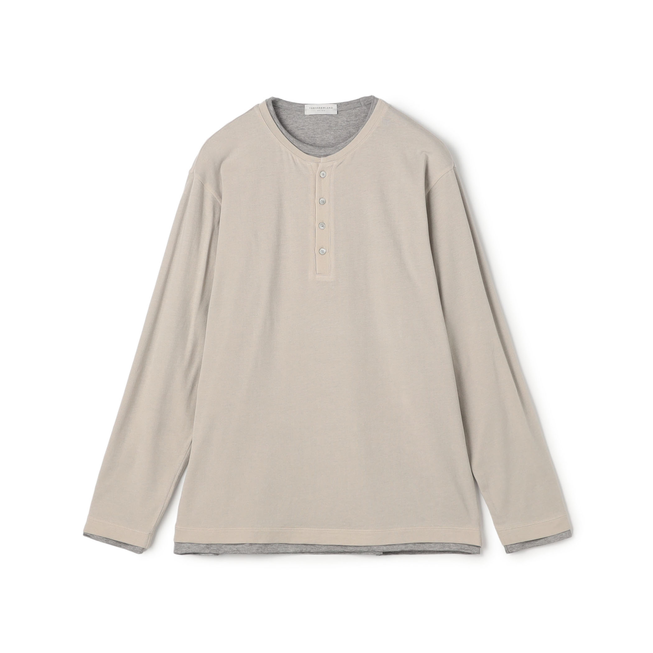 ストレッチ天竺 レイヤードカットソー