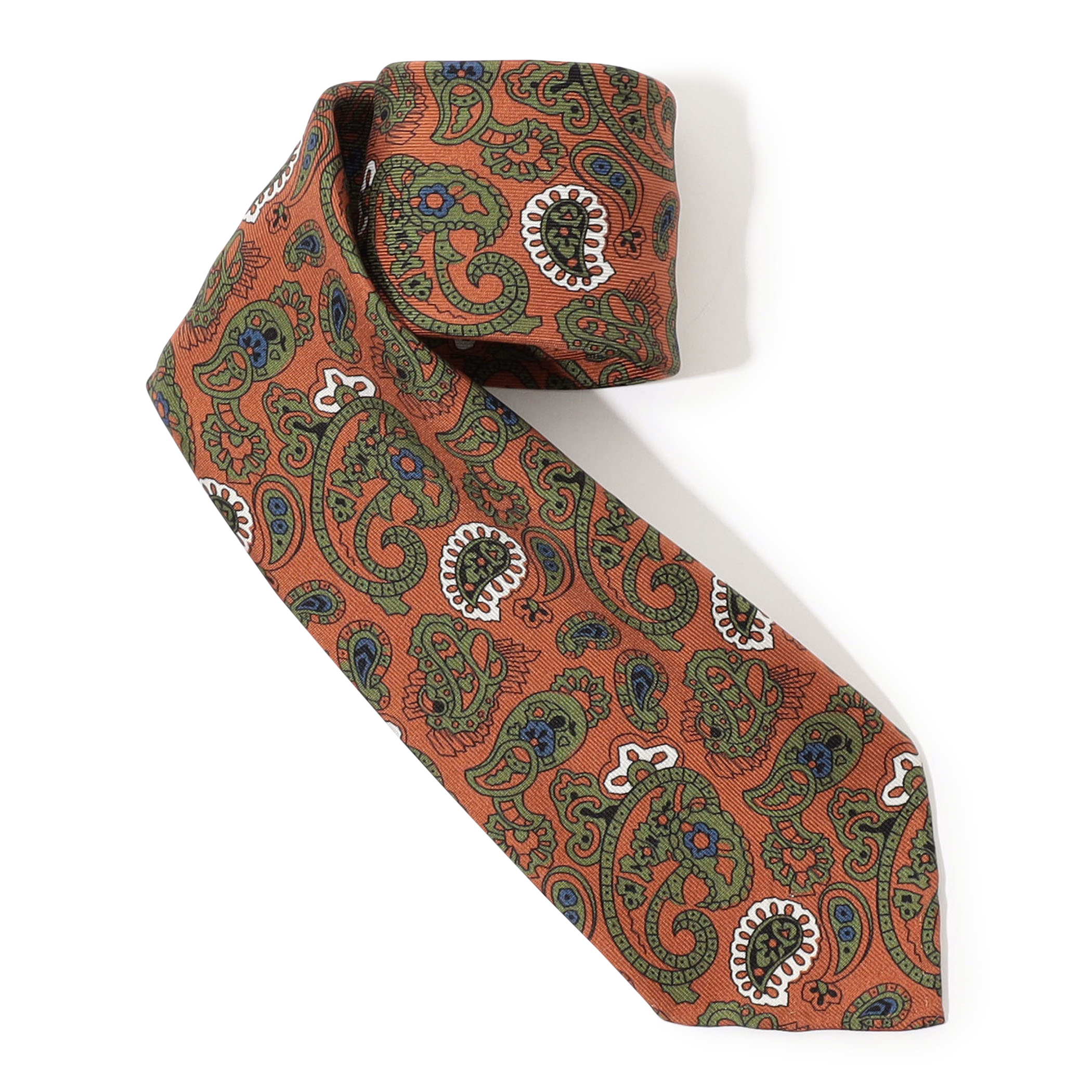 TOMORROWLAND MADE IN ITALY シルクプリント ペイズリー柄ネクタイ