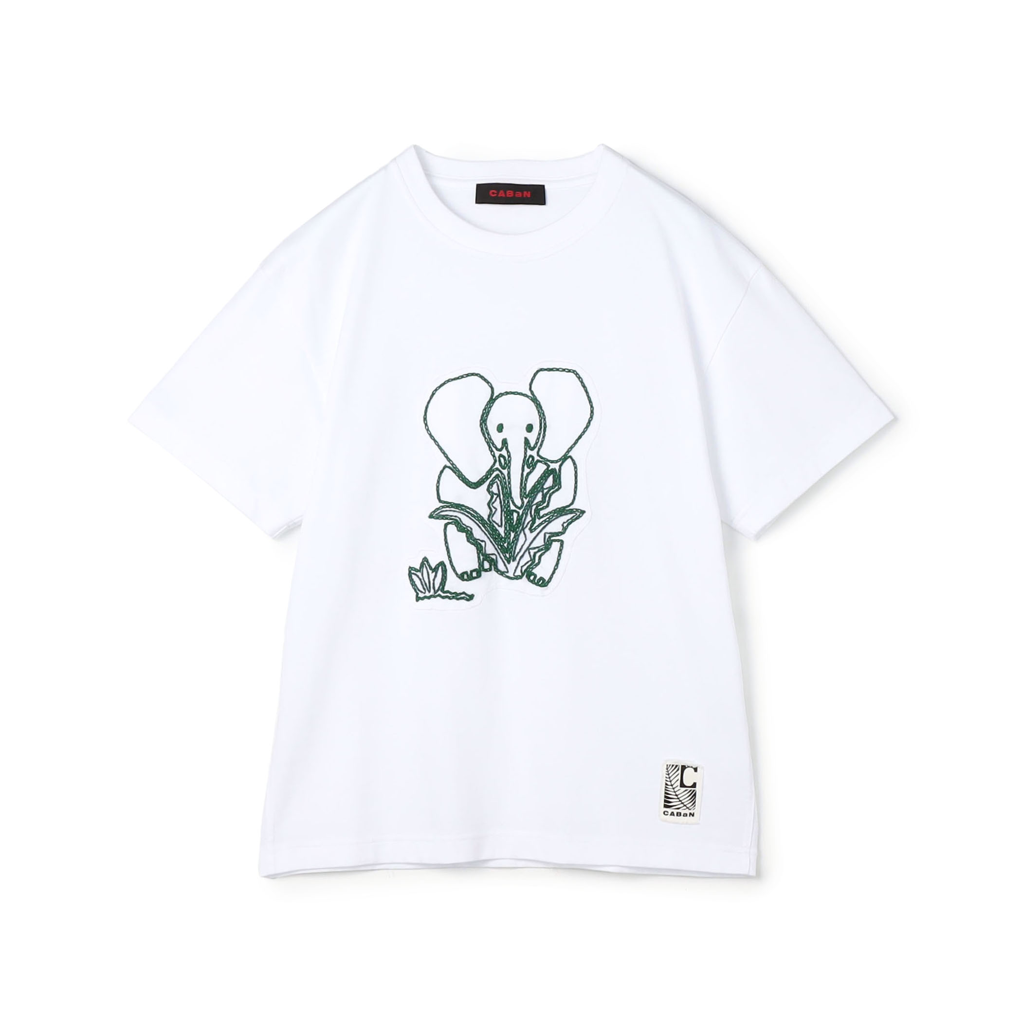 ドライスビンコットン ELEPHANTエンブロイダリー Tシャツ