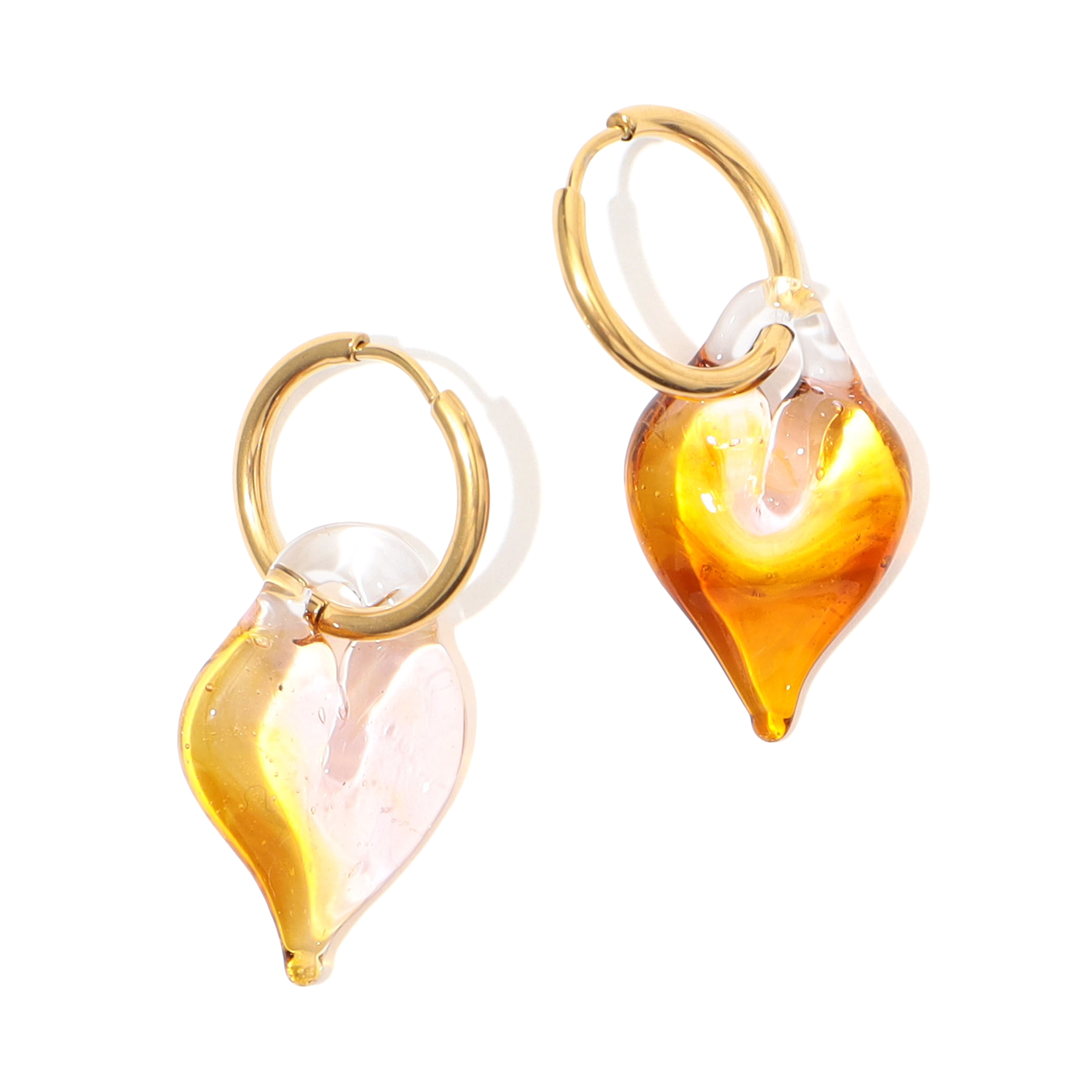 LEVENS HEART OF GLASS HOOPS ピアス-