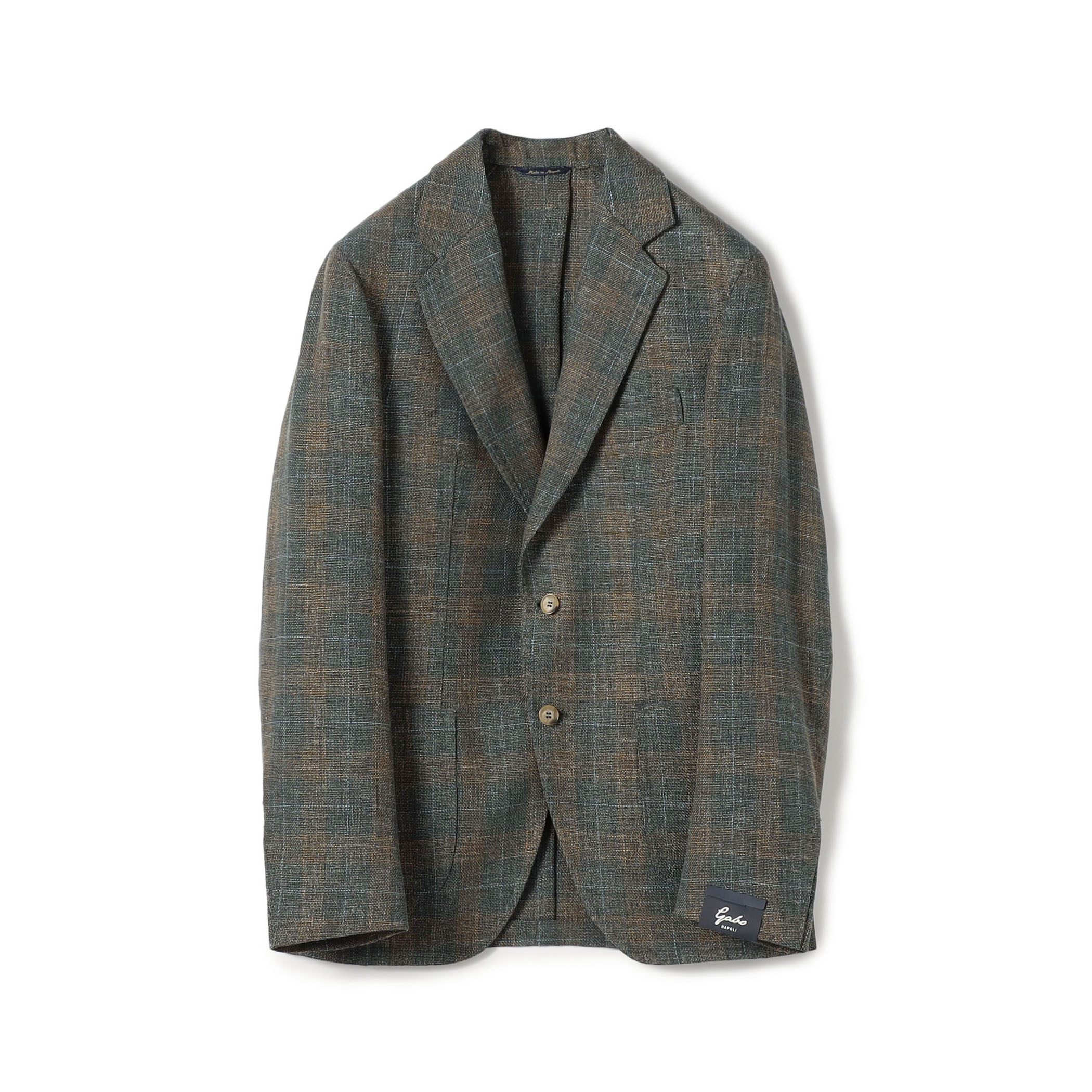 GABO ウールリネン シングルブレステッド2Bジャケット
