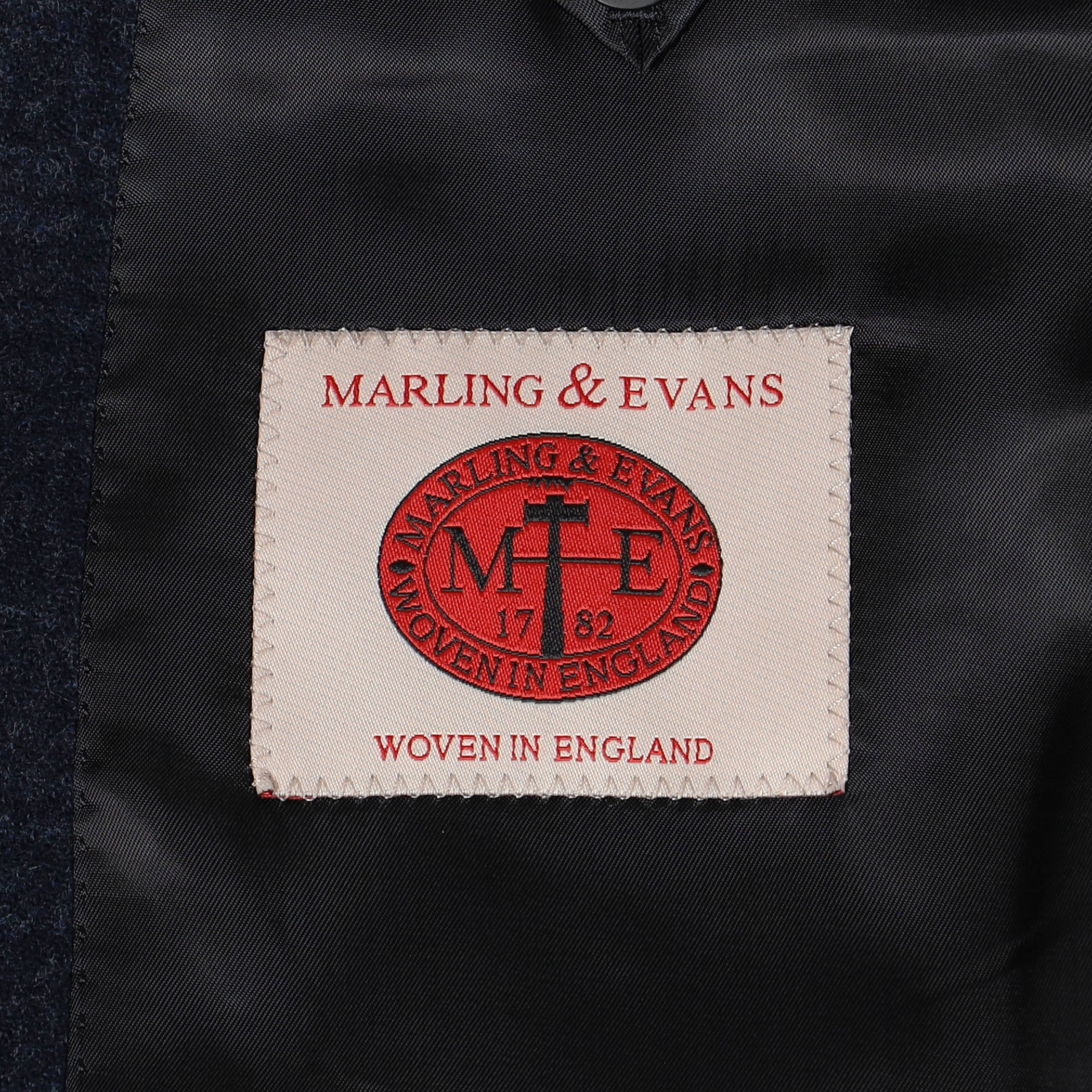 ウールツイード シングルブレステッド3Bジャケット Marling&Evans