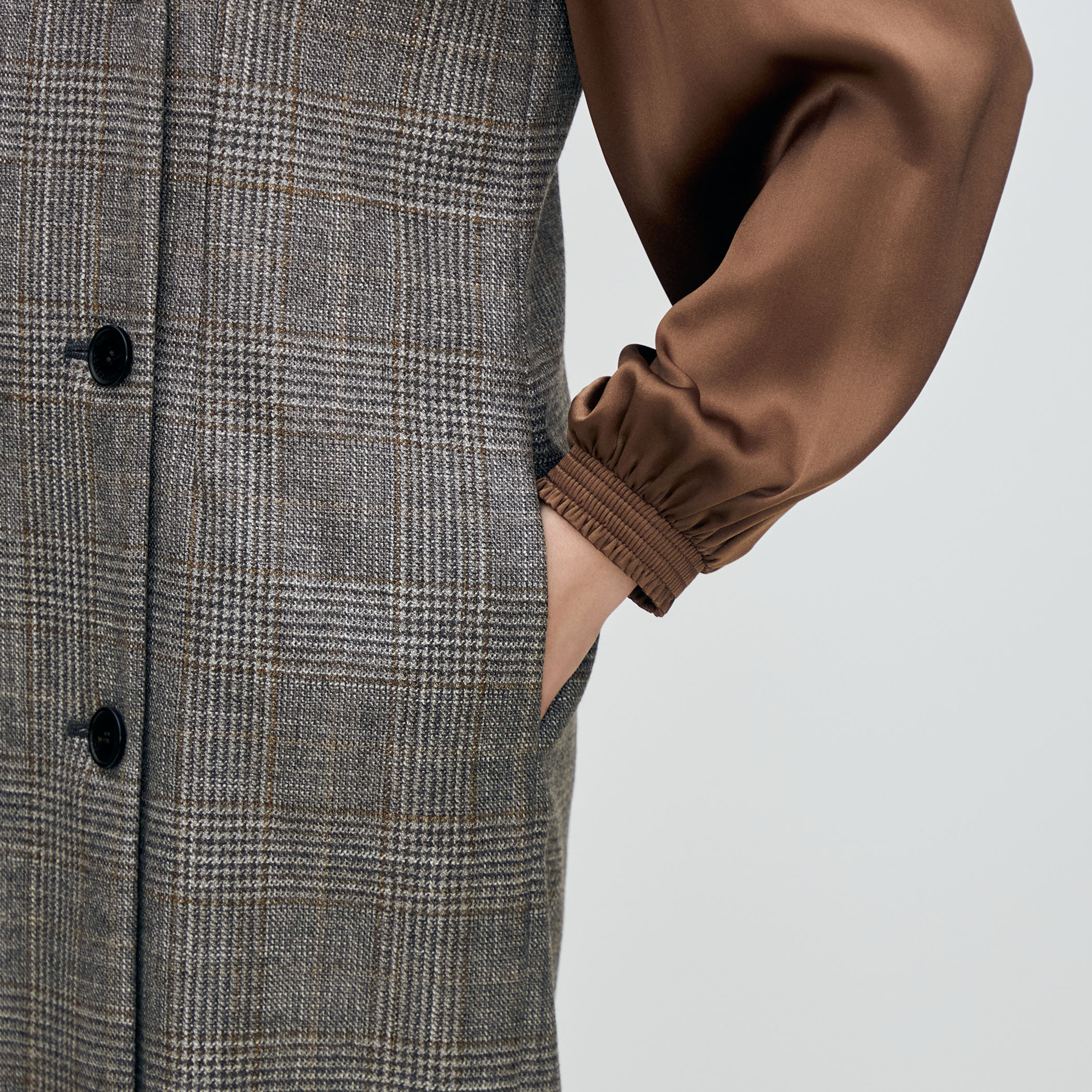 SILK AIR GLEN CHECK ジレワンピース TOMORROWLAND SILK AIR GLEN CHECK ジレワンピース｜トゥモローランド 公式通販