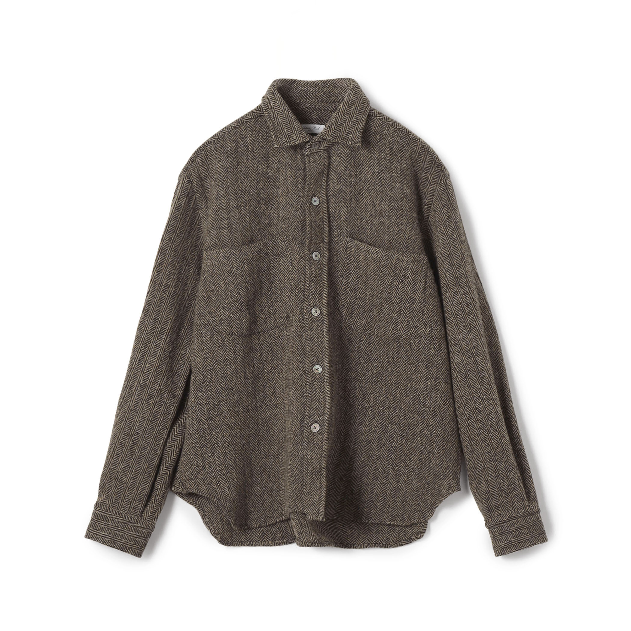 Salvatore Piccolo ウールヘリンボーン ダブルポケットシャツブルゾン