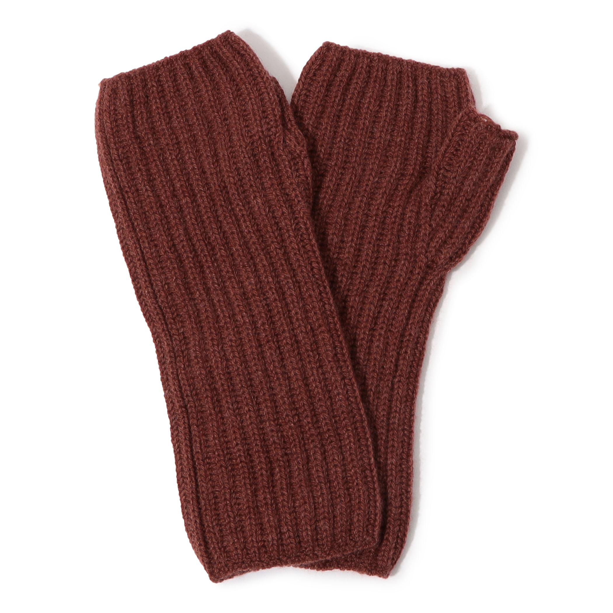 Johnstons of Elgin カシミヤ リブニットグローブ