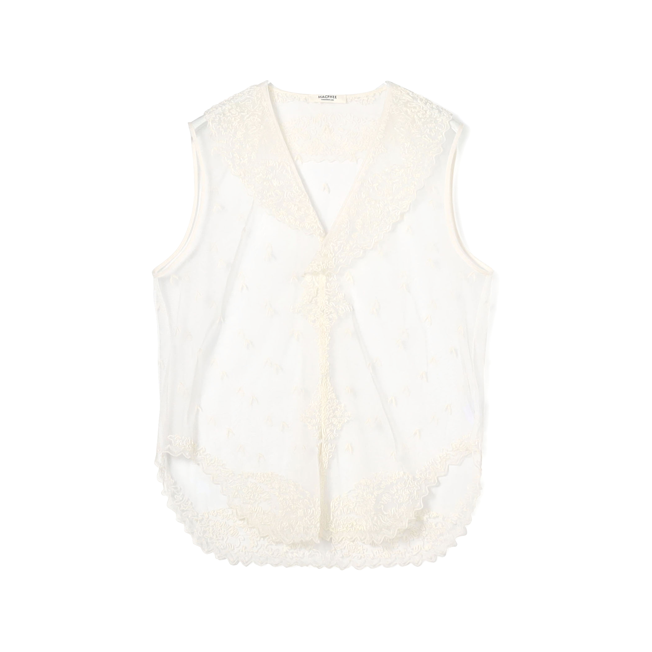 【WEB先行予約】ビンテージレース ノースリーブブラウス