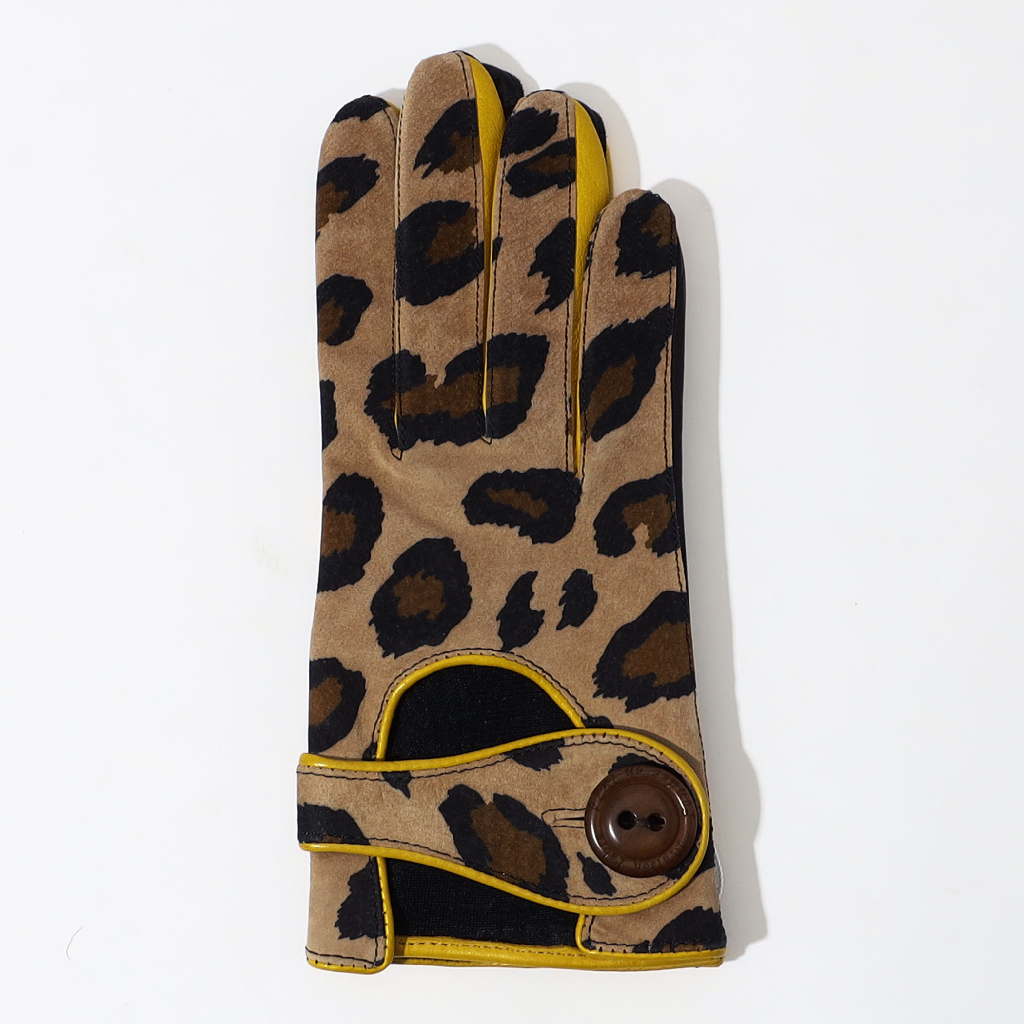 MAISON FABRE AUTO PANTH レオパード レザーグローブ