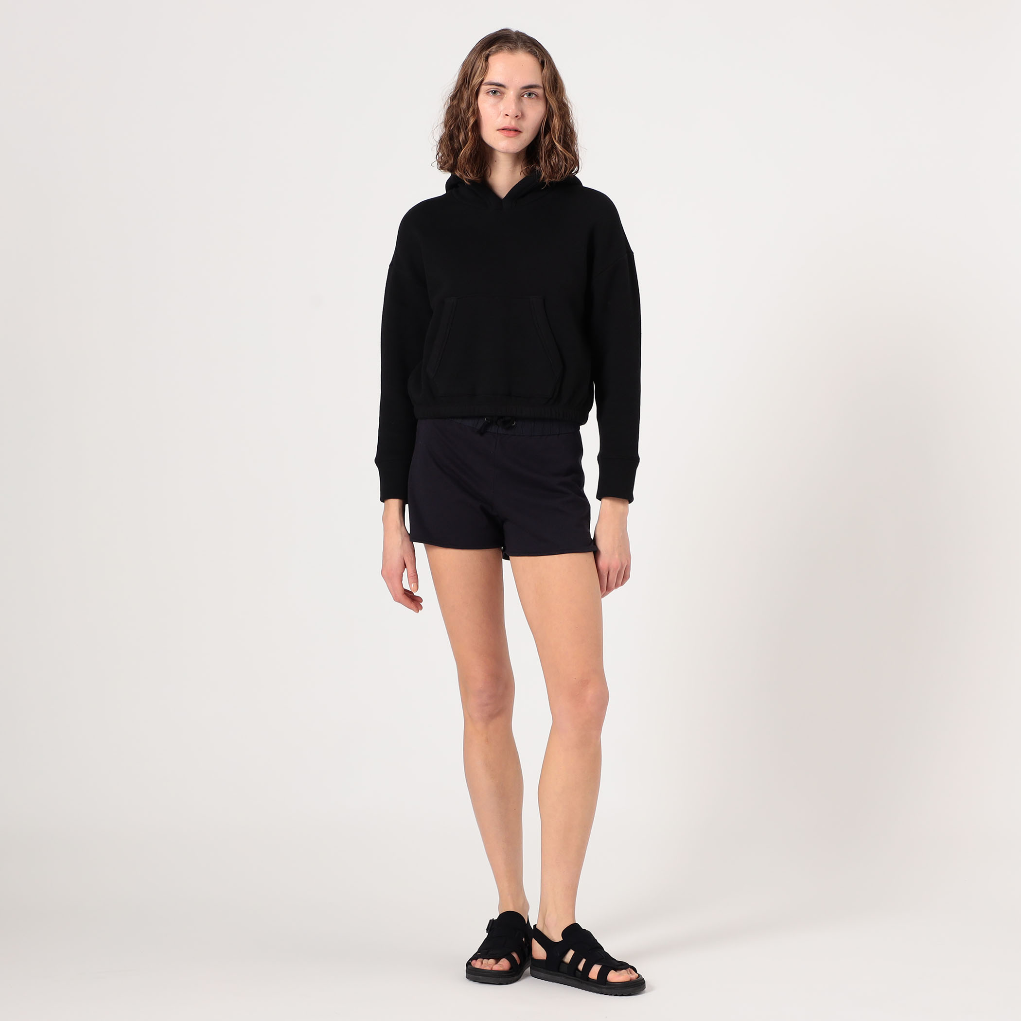 ◆boohoo◆ミドル丈 ループバック ウエスタンジャージーショーツ コットンジャージー ショートパンツ WLFT4266｜トゥモローランド