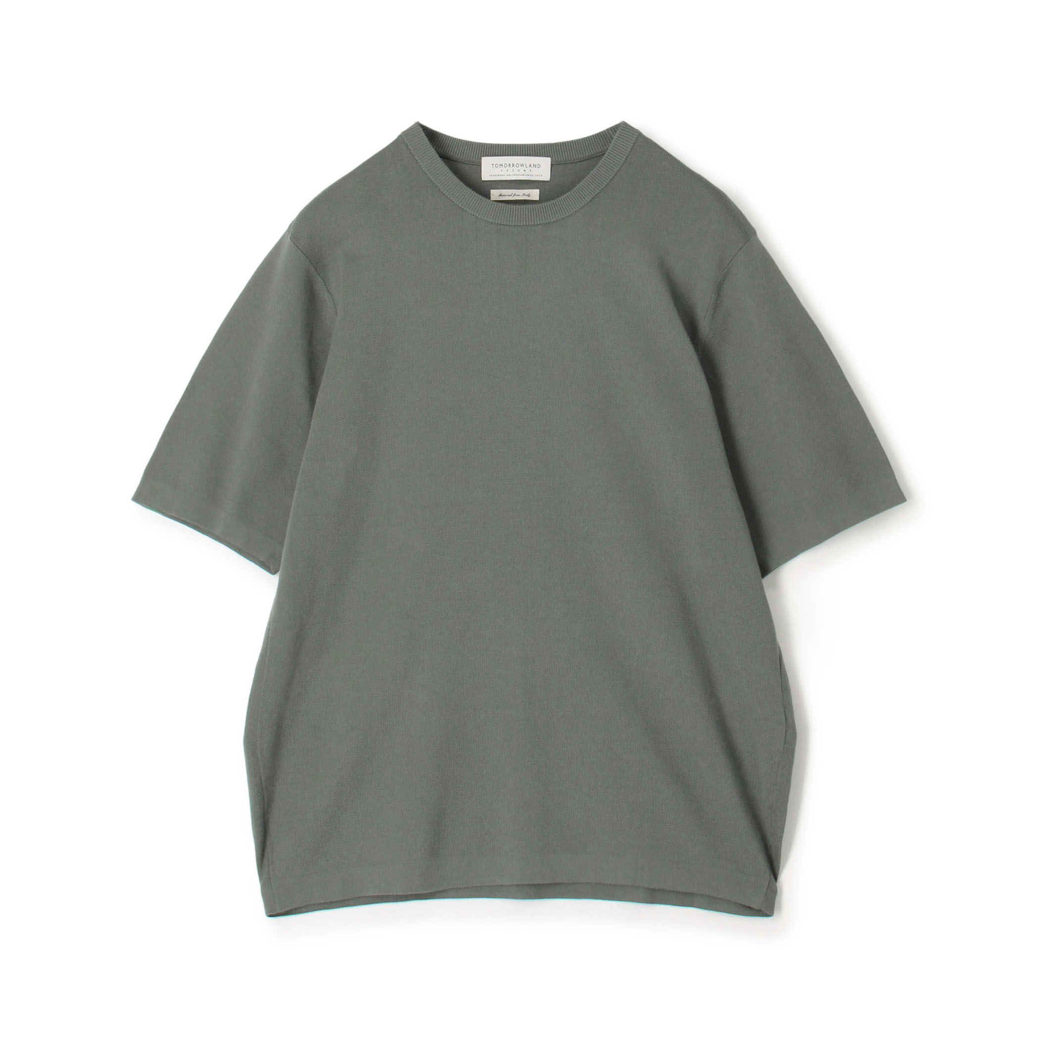 TOMORROWLAND tricot シーアイランドコットン ハーフスリーブクルーネックニット