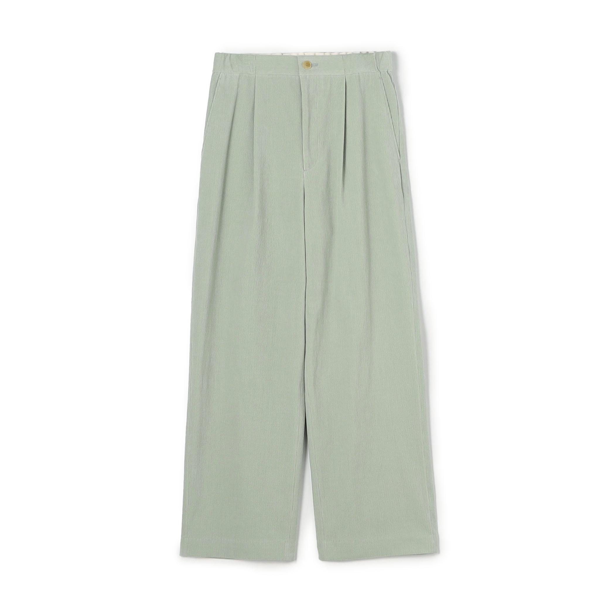 ■コットンコーデュロイ タックストレートパンツ