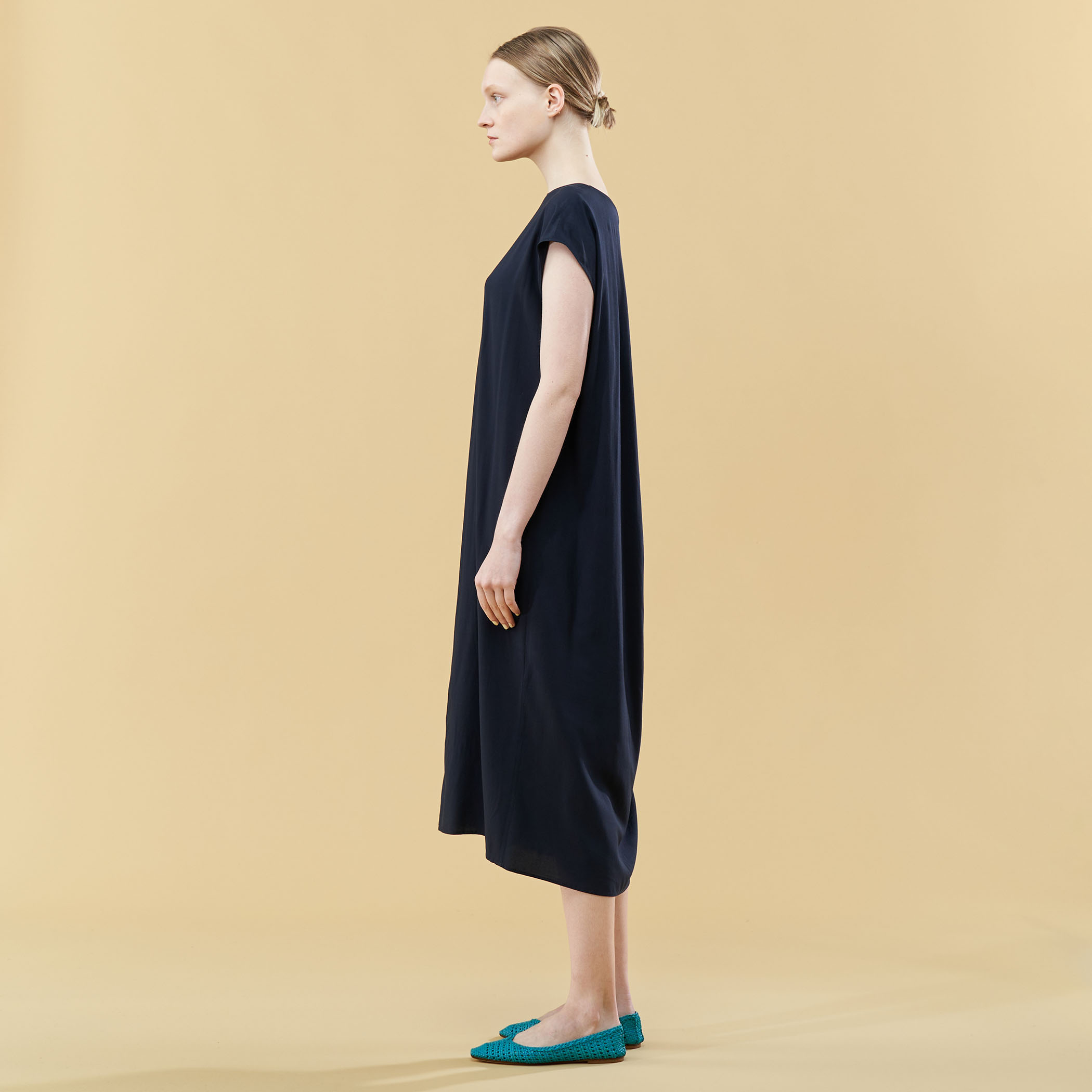 beauty&youth ウォッシャブルフレンチリネンロングワンピース　パープル BEAUTY&YOUTH UNITED ARROWS（ビューティーアンドユース