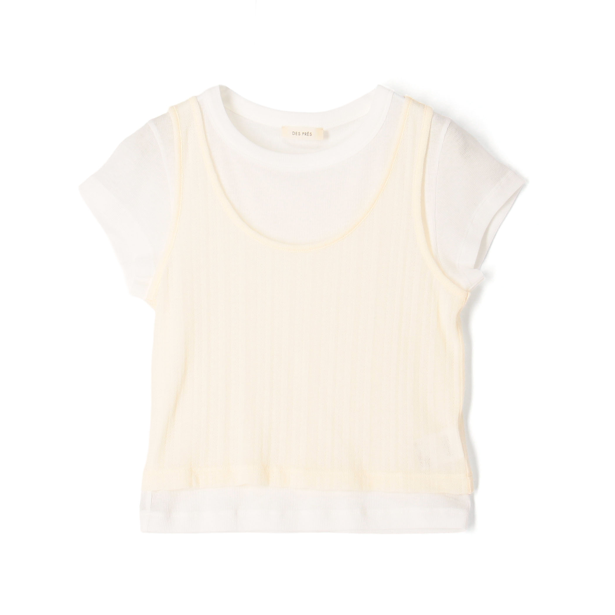 オーバーレイコットン レイヤードベビーTシャツ