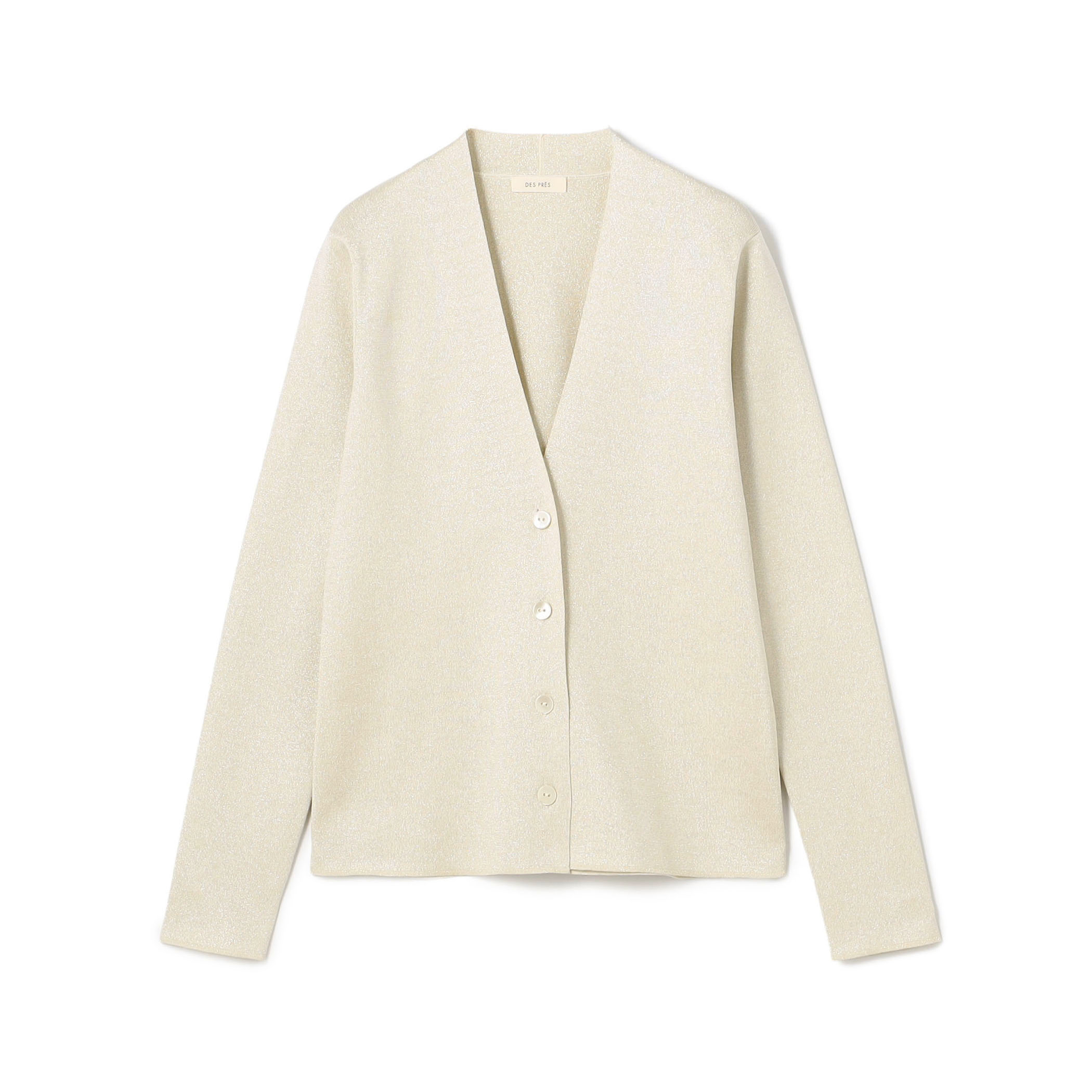 ハイツイストシルクストレッチ Vネックカーディガン